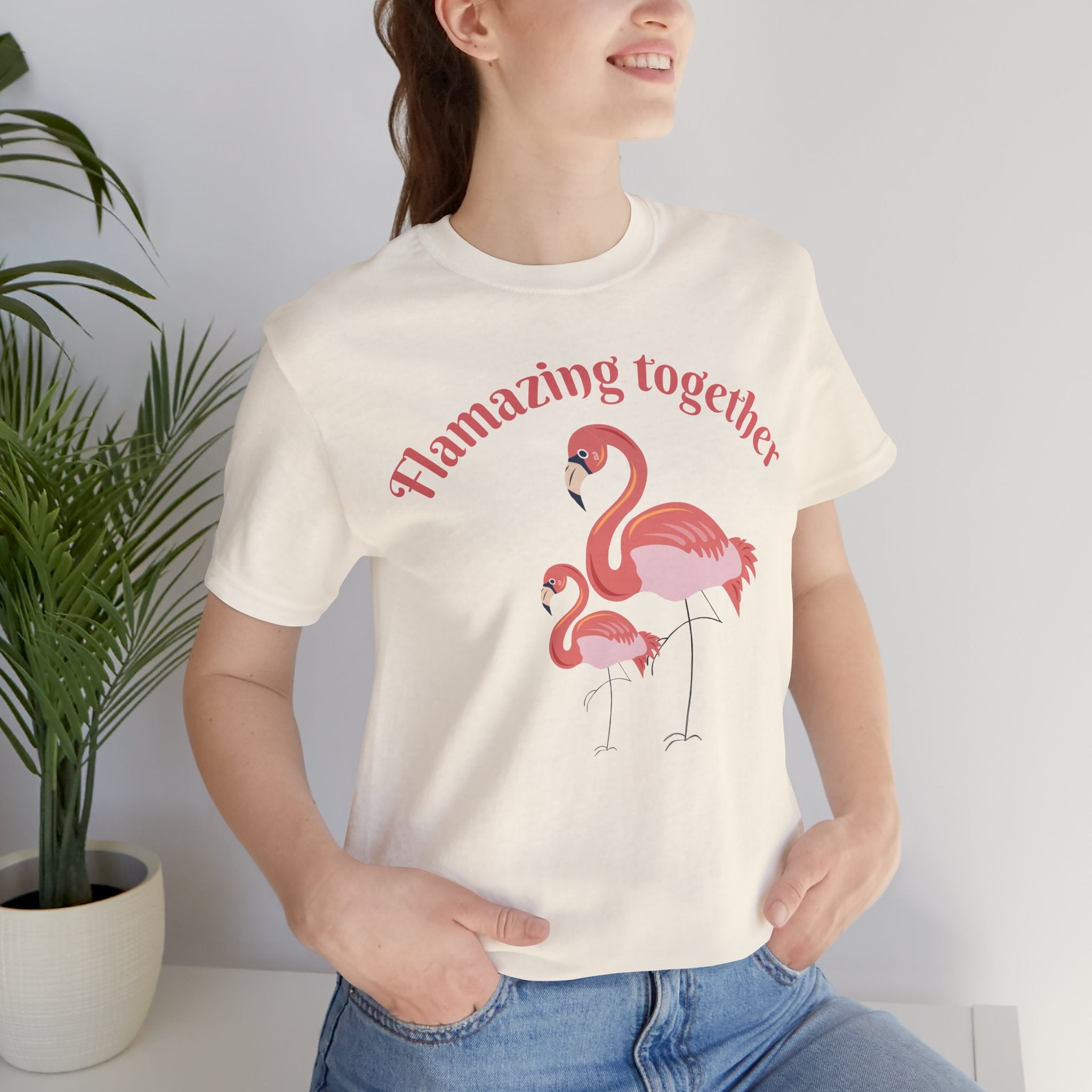 Flamingo Printed Unisex 100% Cotton T-Shirt