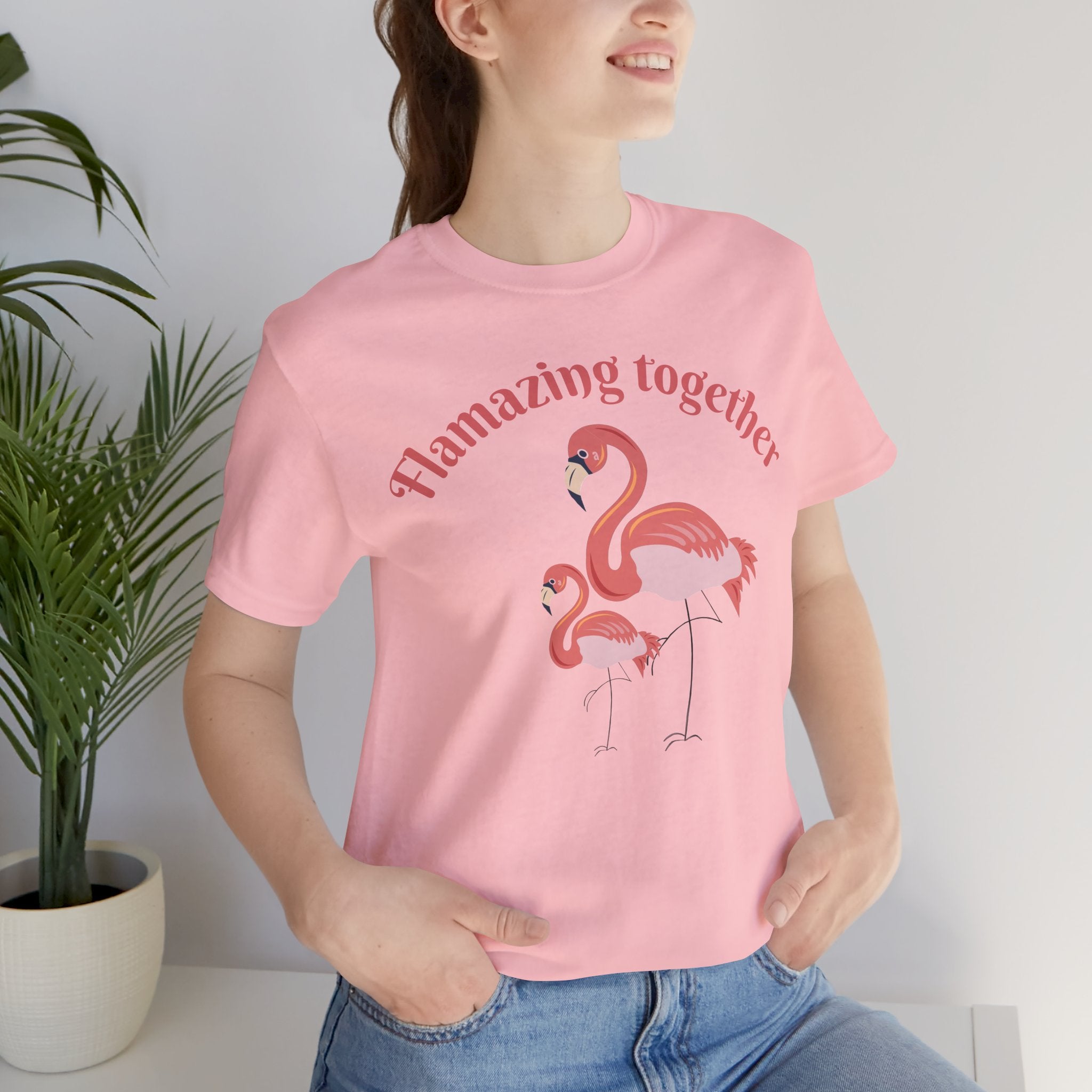 Flamingo Printed Unisex 100% Cotton T-Shirt