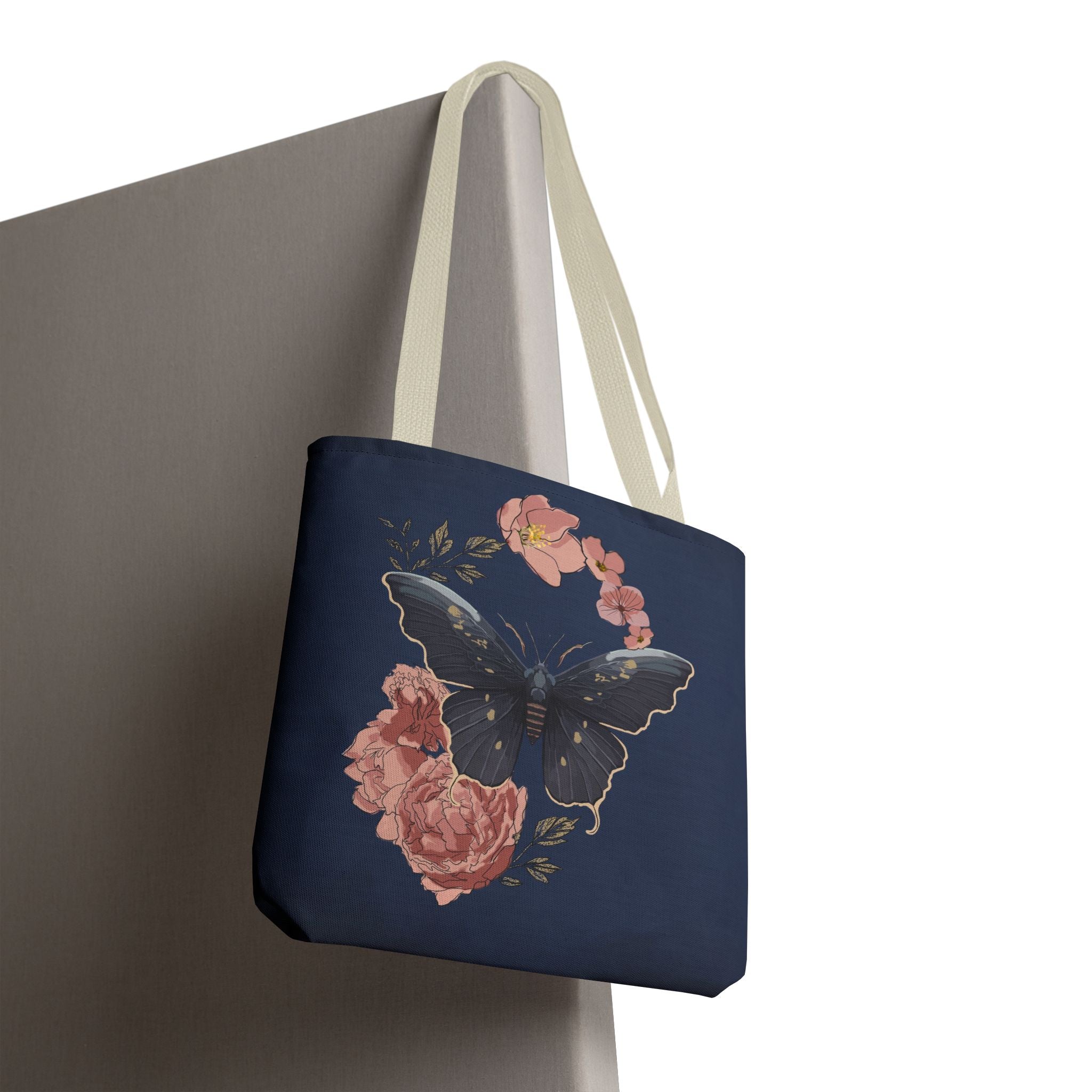 Floral Butterfly Tote Bag