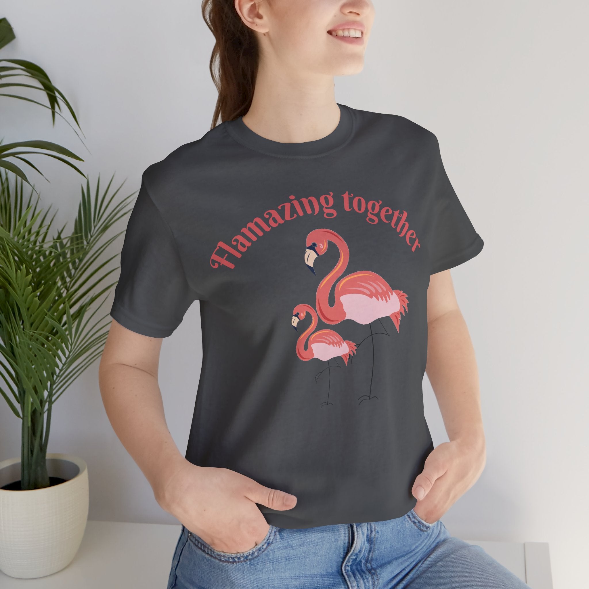 Flamingo Printed Unisex 100% Cotton T-Shirt
