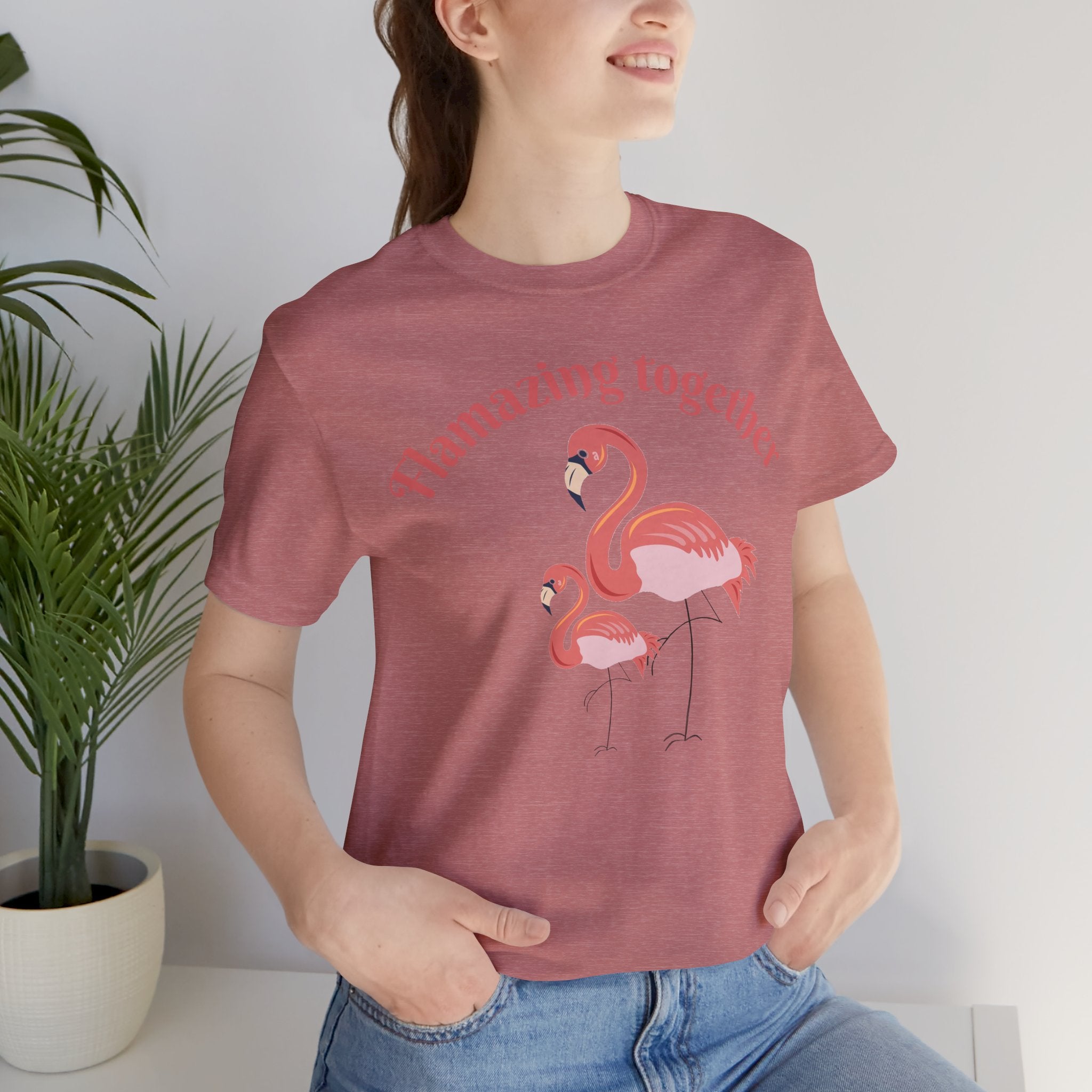 Flamingo Printed Unisex 100% Cotton T-Shirt