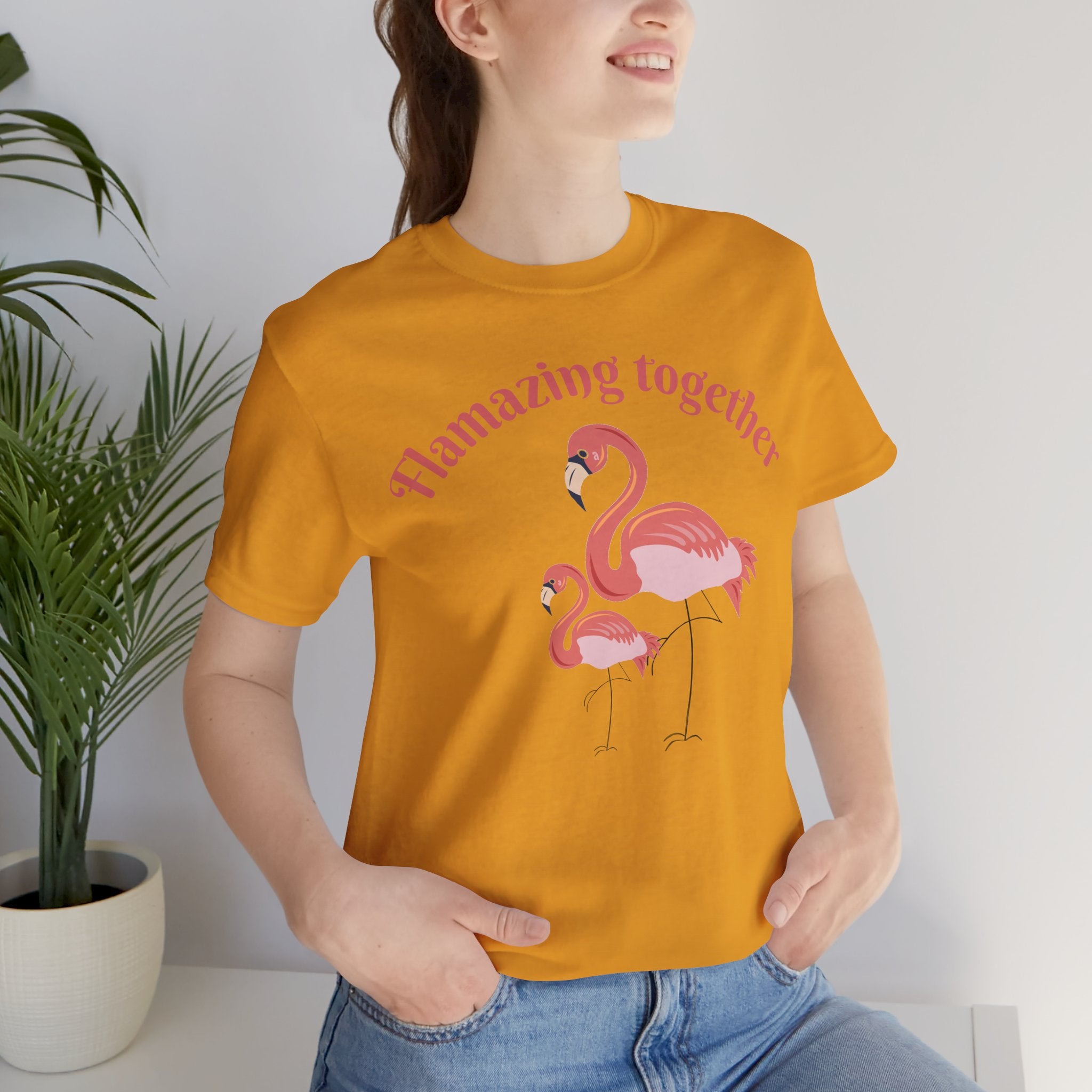 Flamingo Printed Unisex 100% Cotton T-Shirt