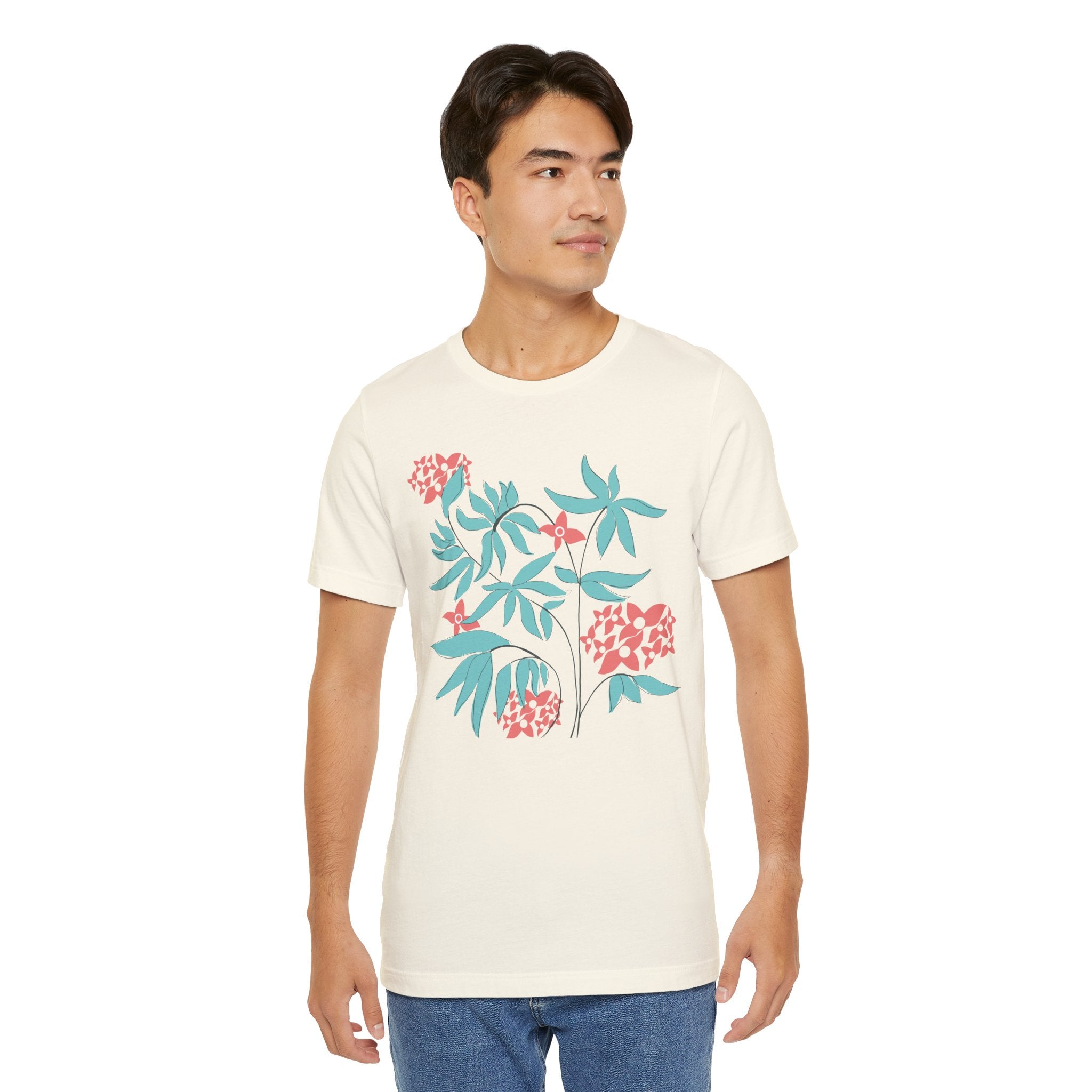 Floral Graphic Unisex Cotton T-Shirt