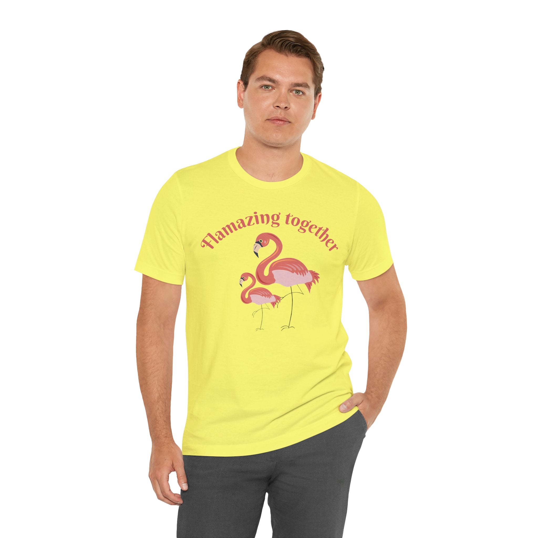 Flamingo Printed Unisex 100% Cotton T-Shirt