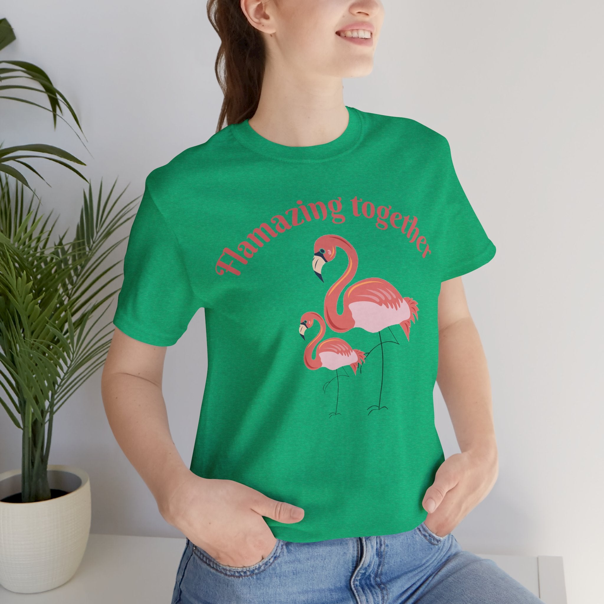 Flamingo Printed Unisex 100% Cotton T-Shirt