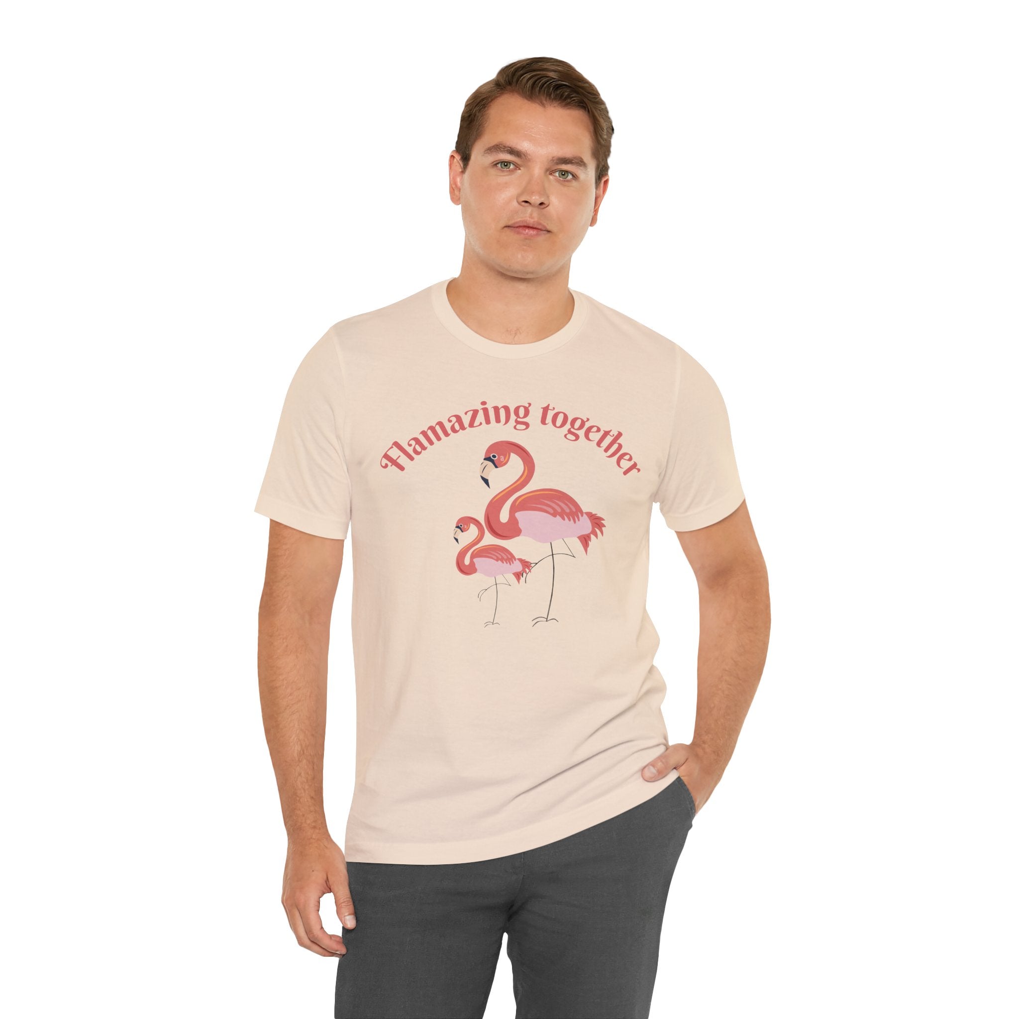 Flamingo Printed Unisex 100% Cotton T-Shirt