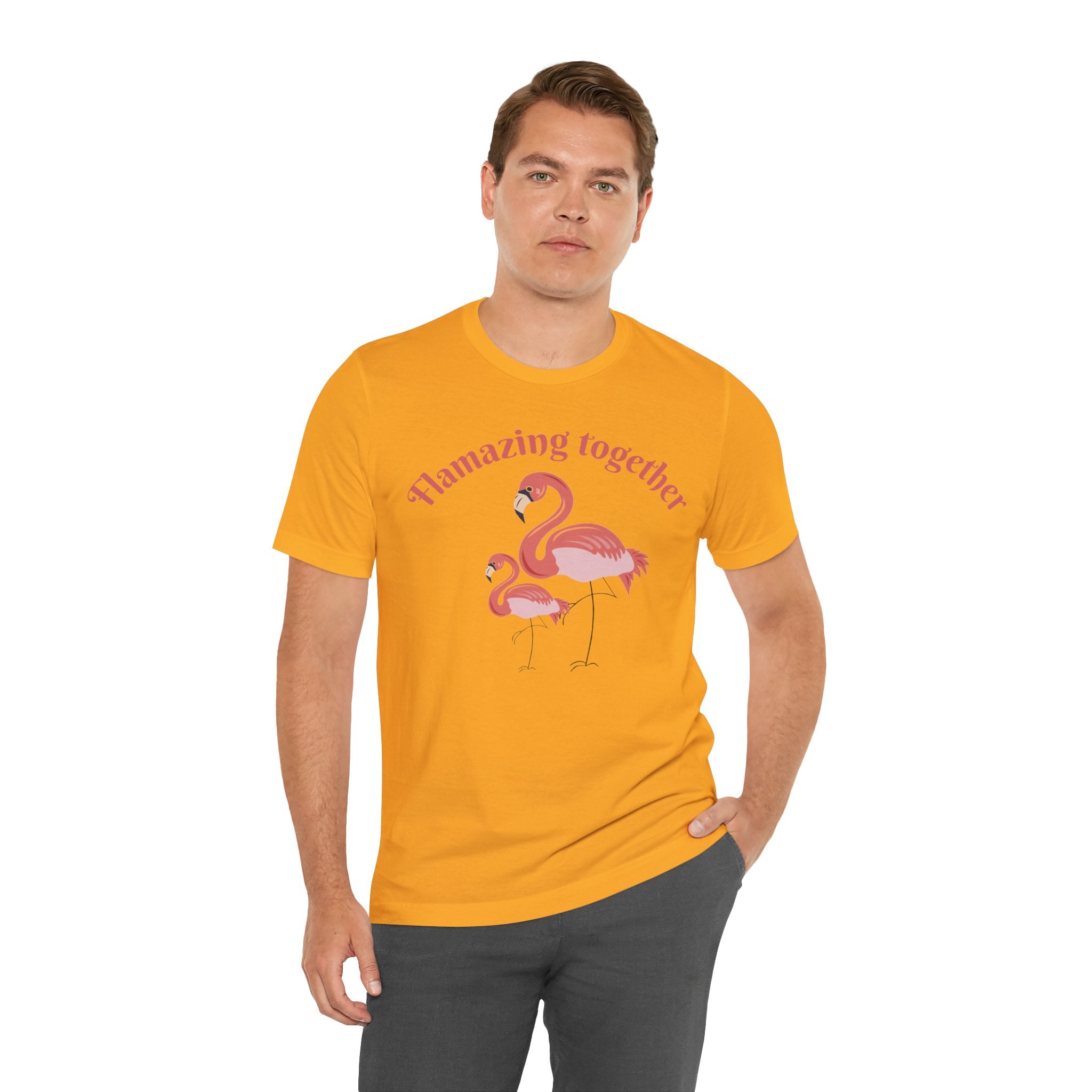 Flamingo Printed Unisex 100% Cotton T-Shirt