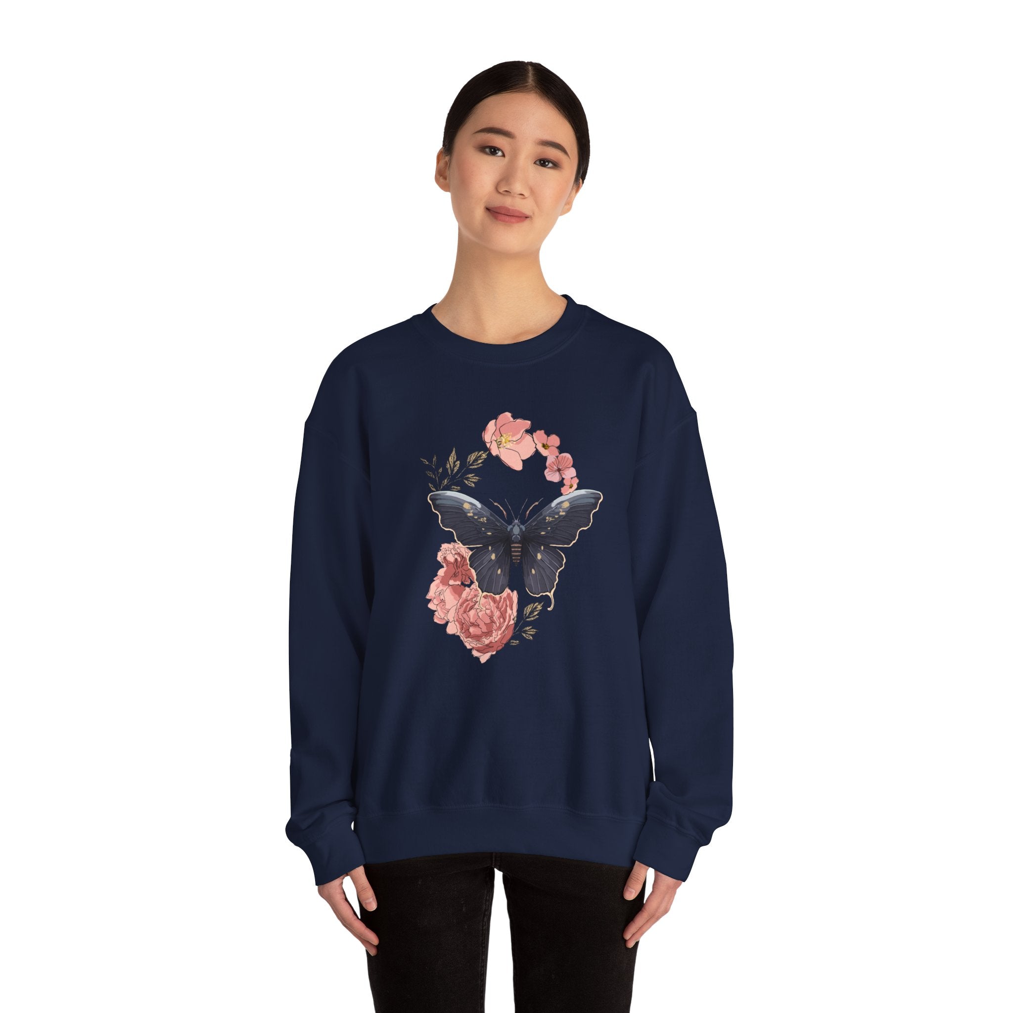 Cozy Unisex  Butterfly Floral Sweatshirt