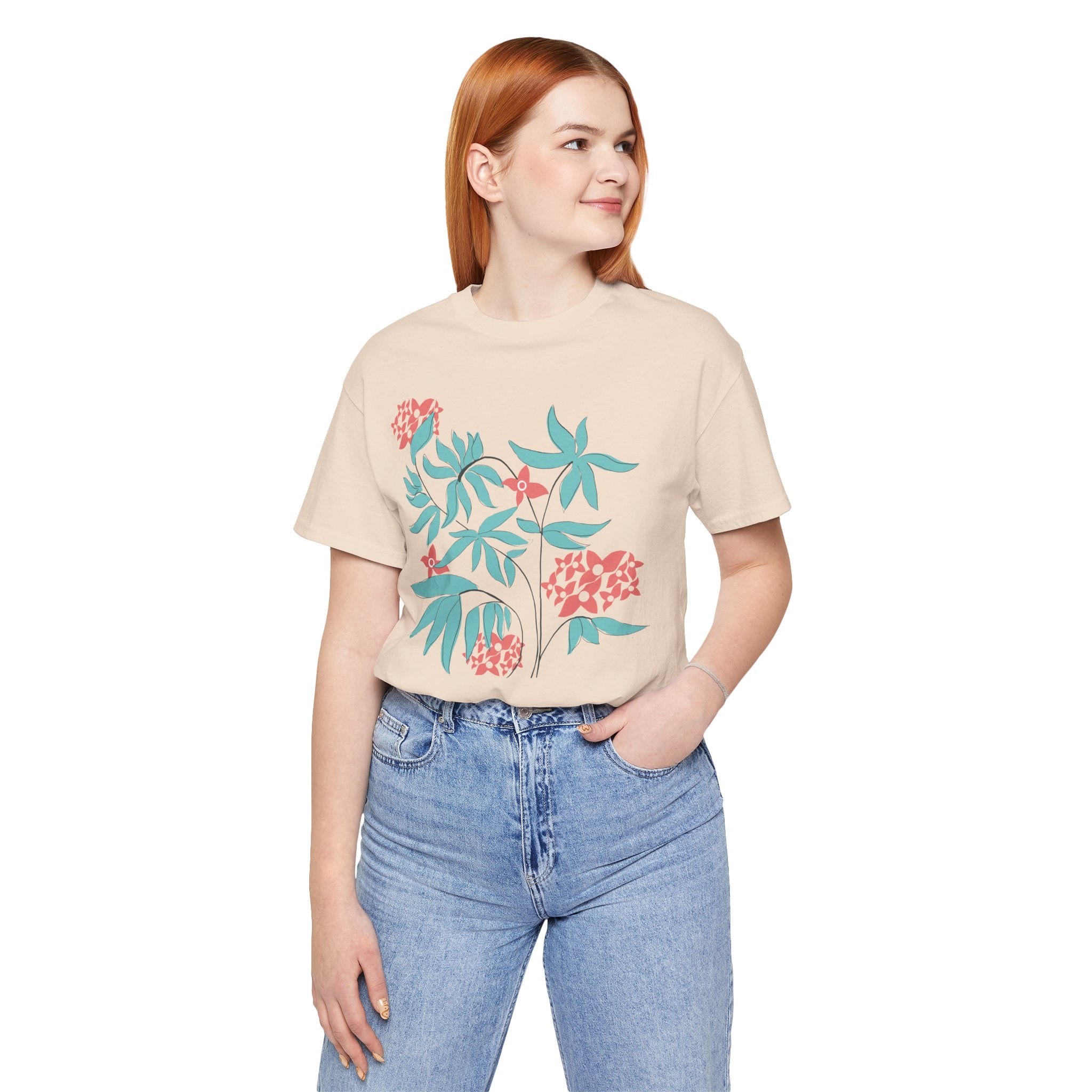Floral Graphic Unisex Cotton T-Shirt