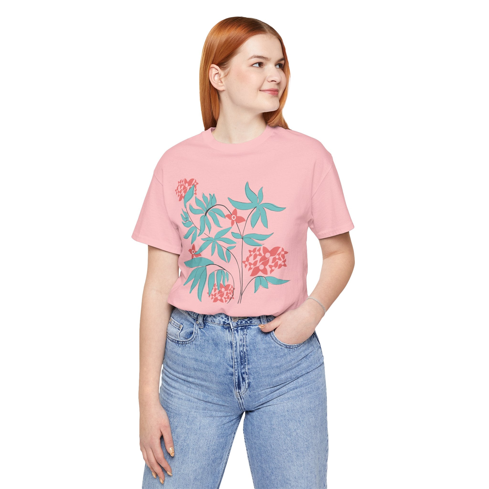 Floral Graphic Unisex Cotton T-Shirt