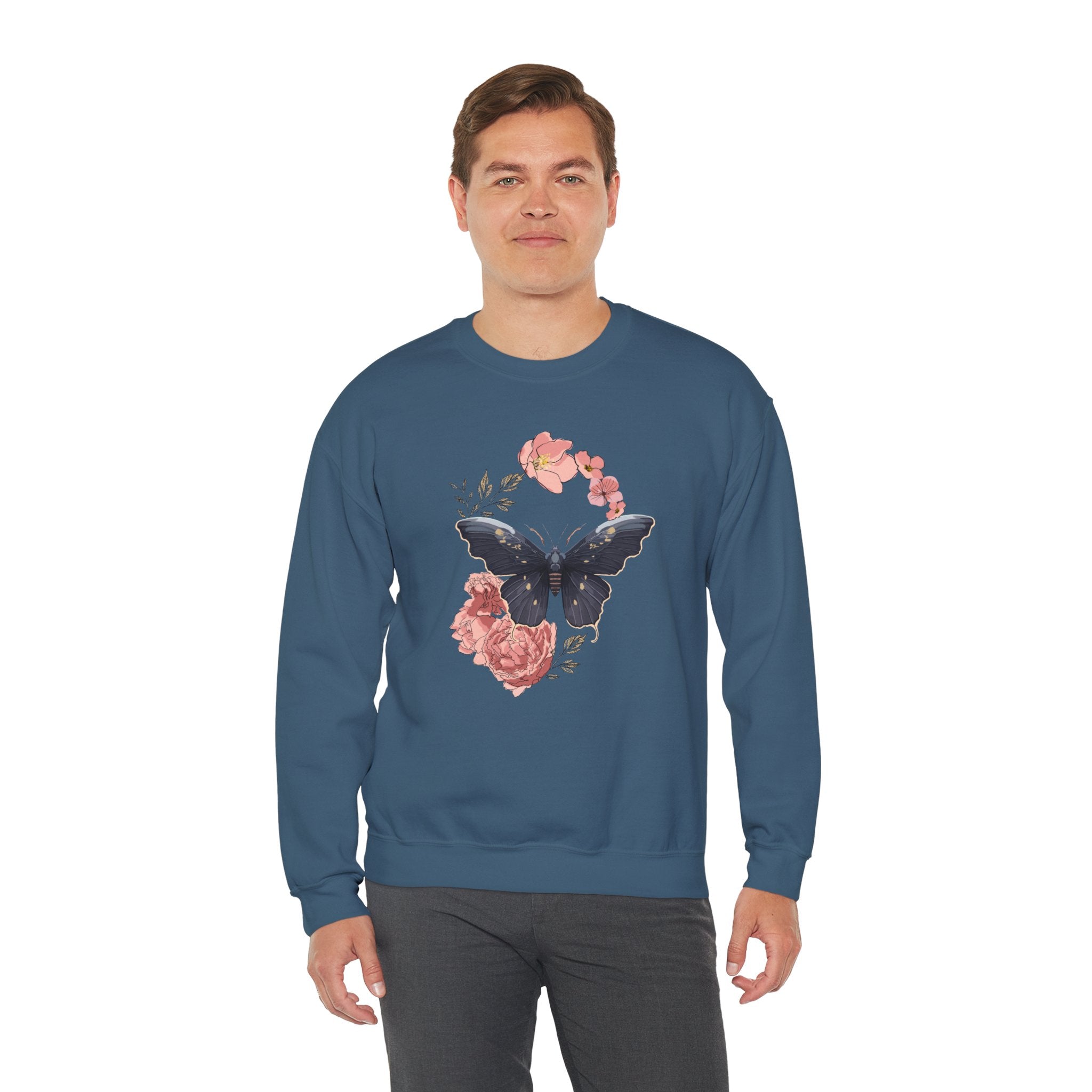 Cozy Unisex  Butterfly Floral Sweatshirt