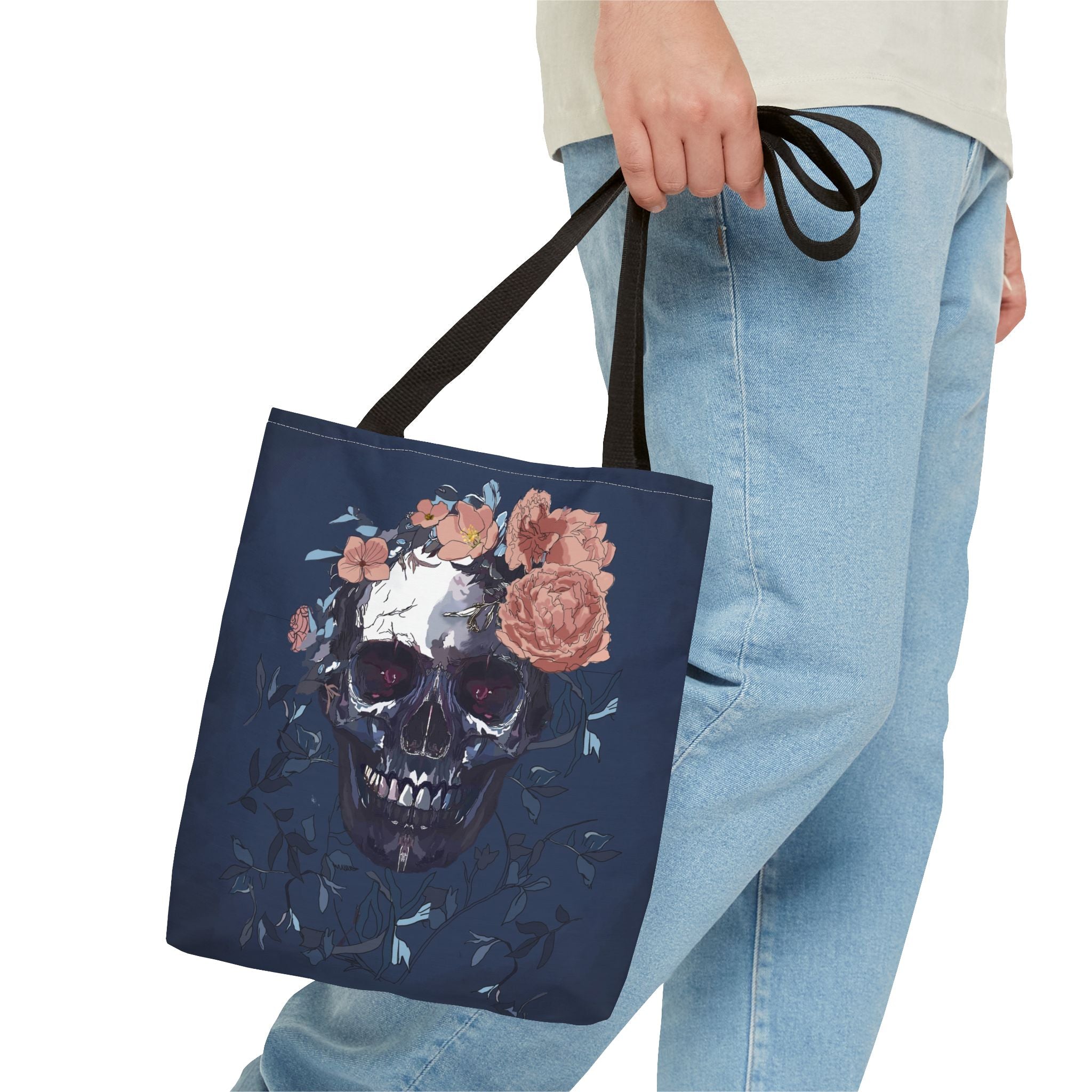 Haunted Skull Halloween Tote Bag