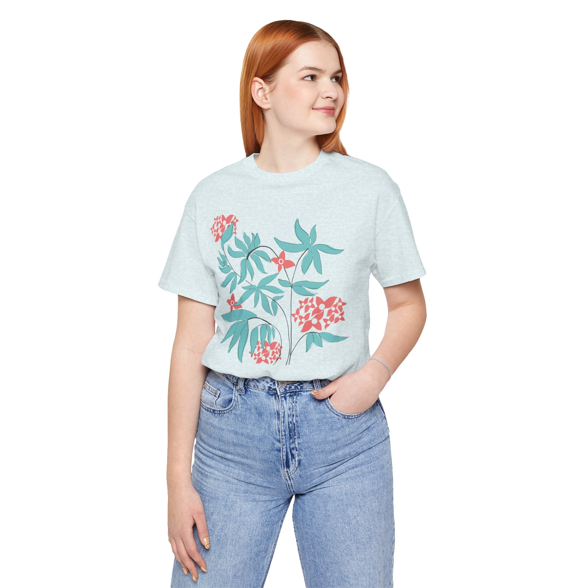 Floral Graphic Unisex Cotton T-Shirt