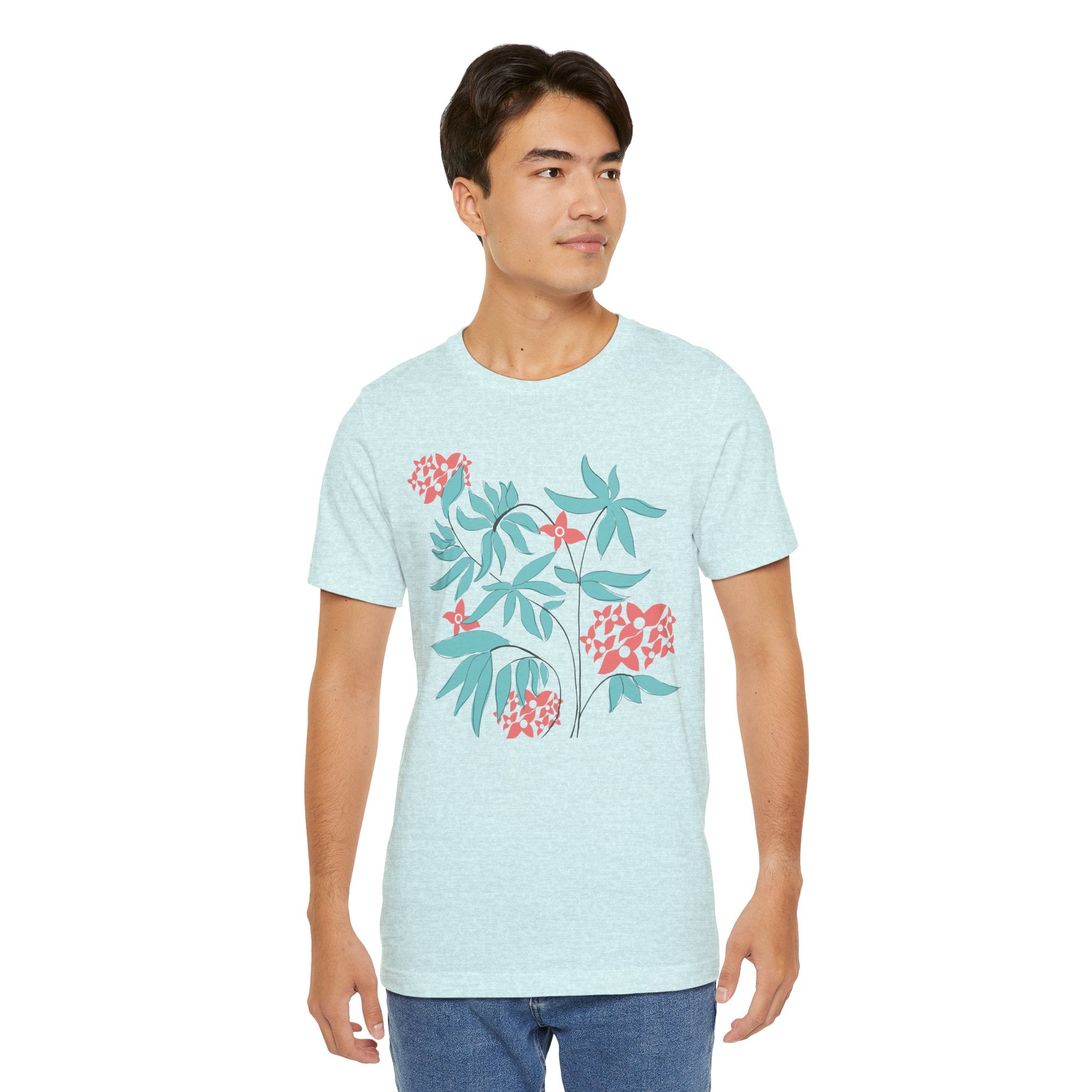 Floral Graphic Unisex Cotton T-Shirt
