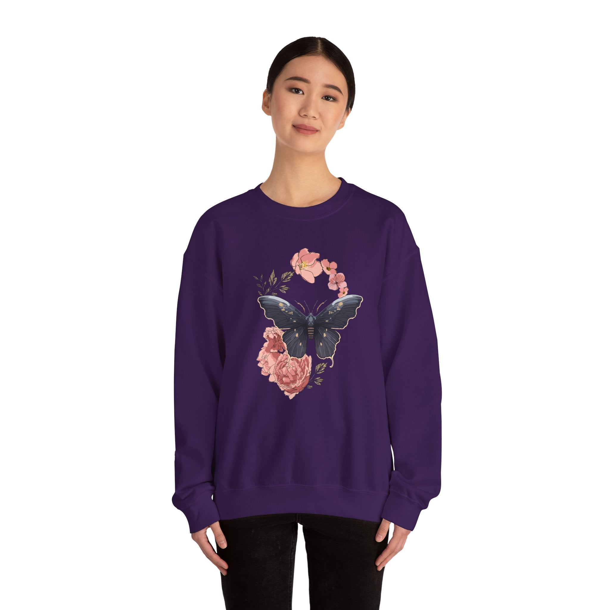 Cozy Unisex  Butterfly Floral Sweatshirt