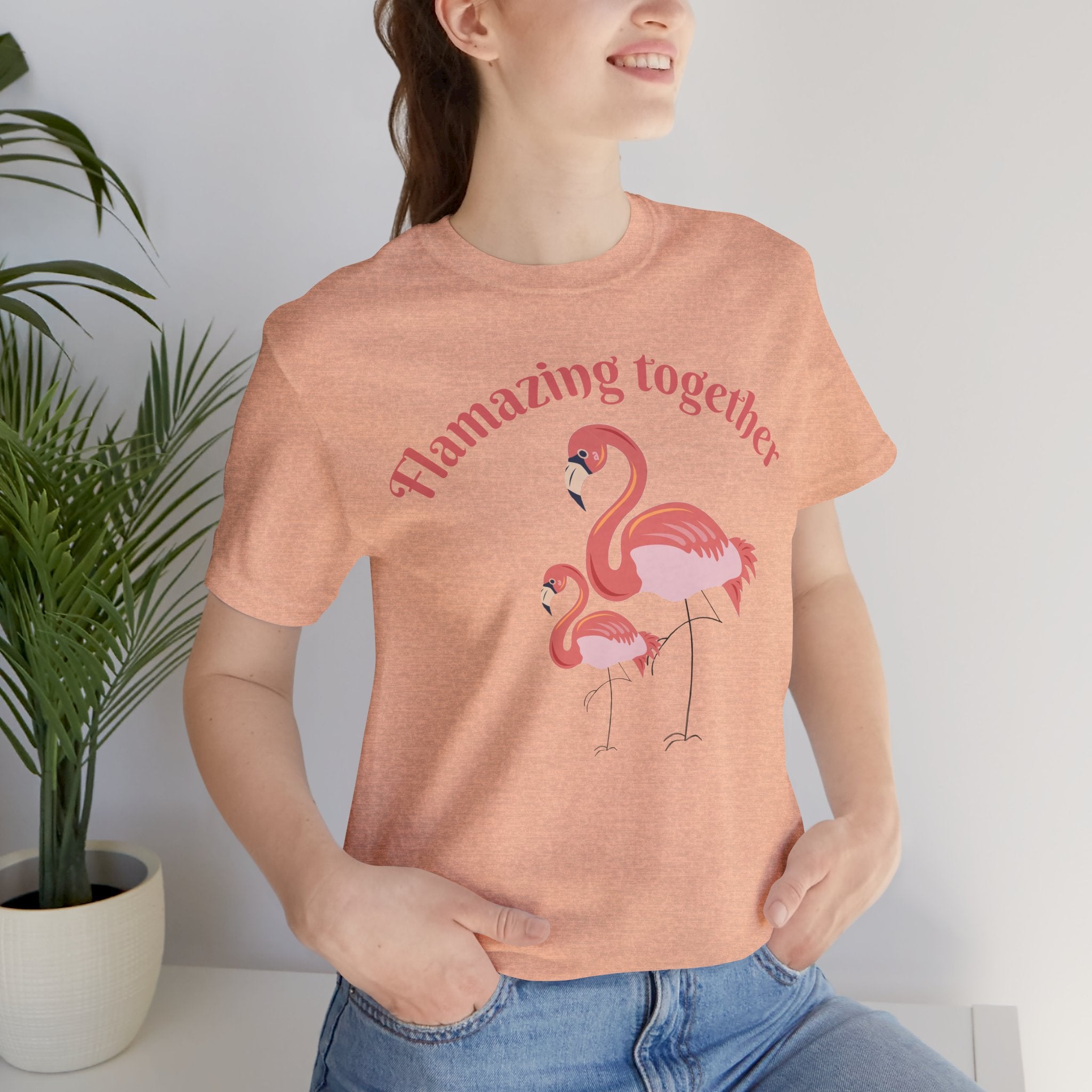 Flamingo Printed Unisex 100% Cotton T-Shirt