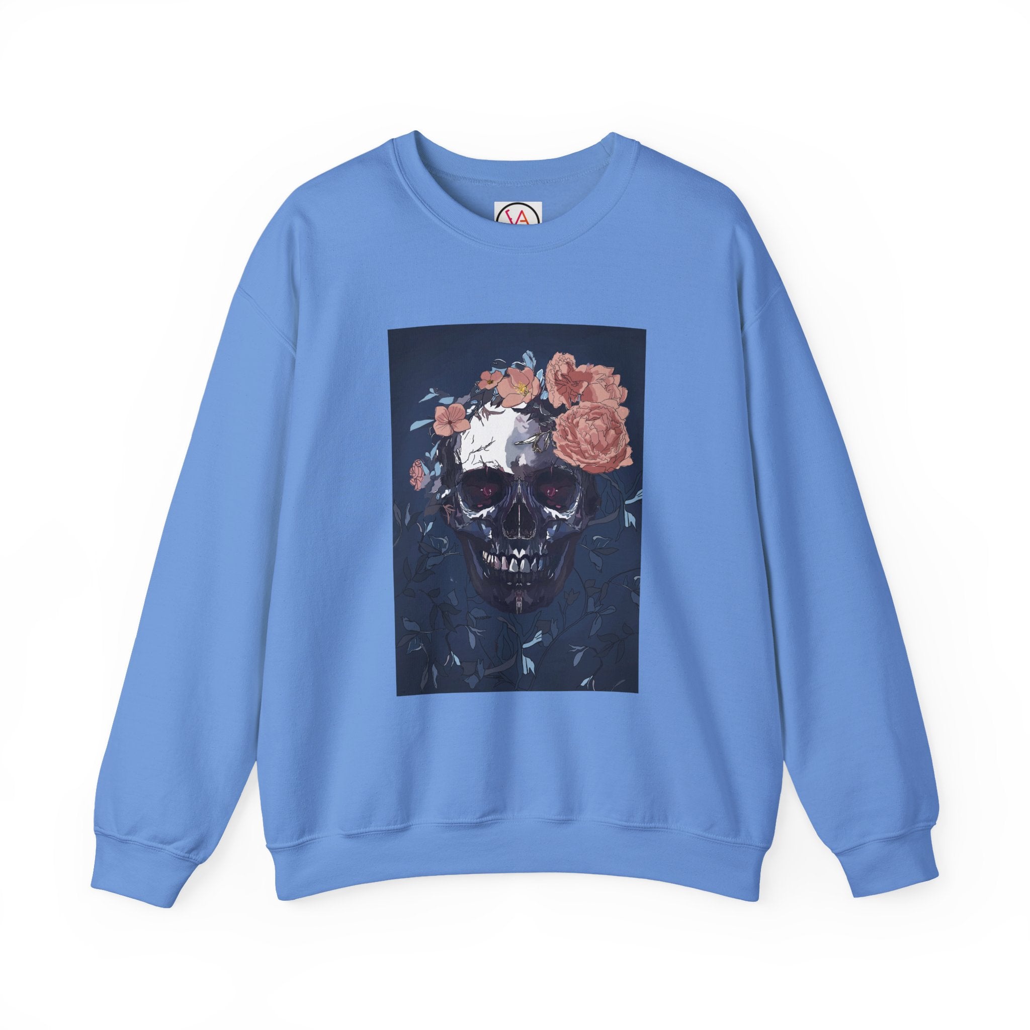 Cozy Floral Skull Sweatshirt