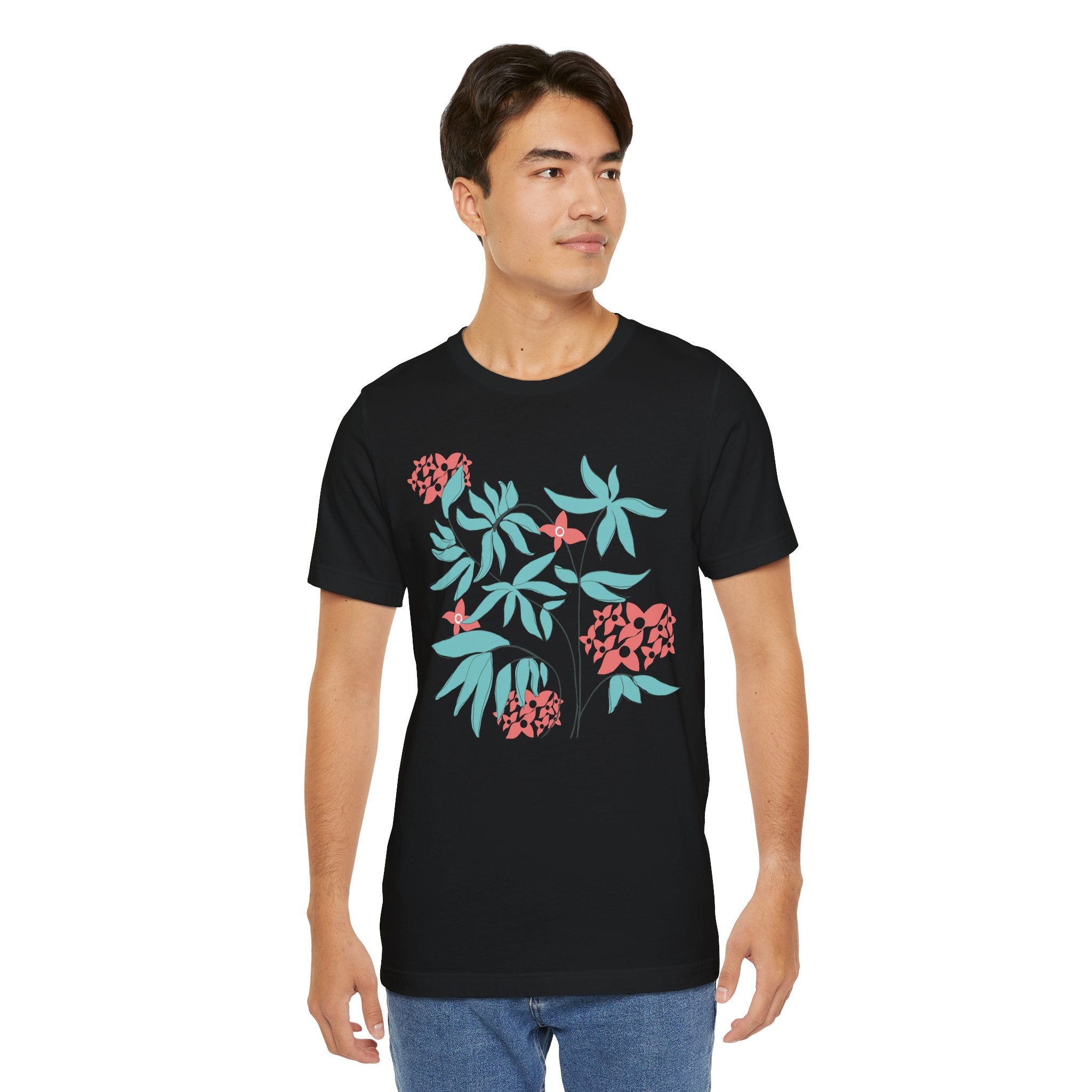 Floral Graphic Unisex Cotton T-Shirt