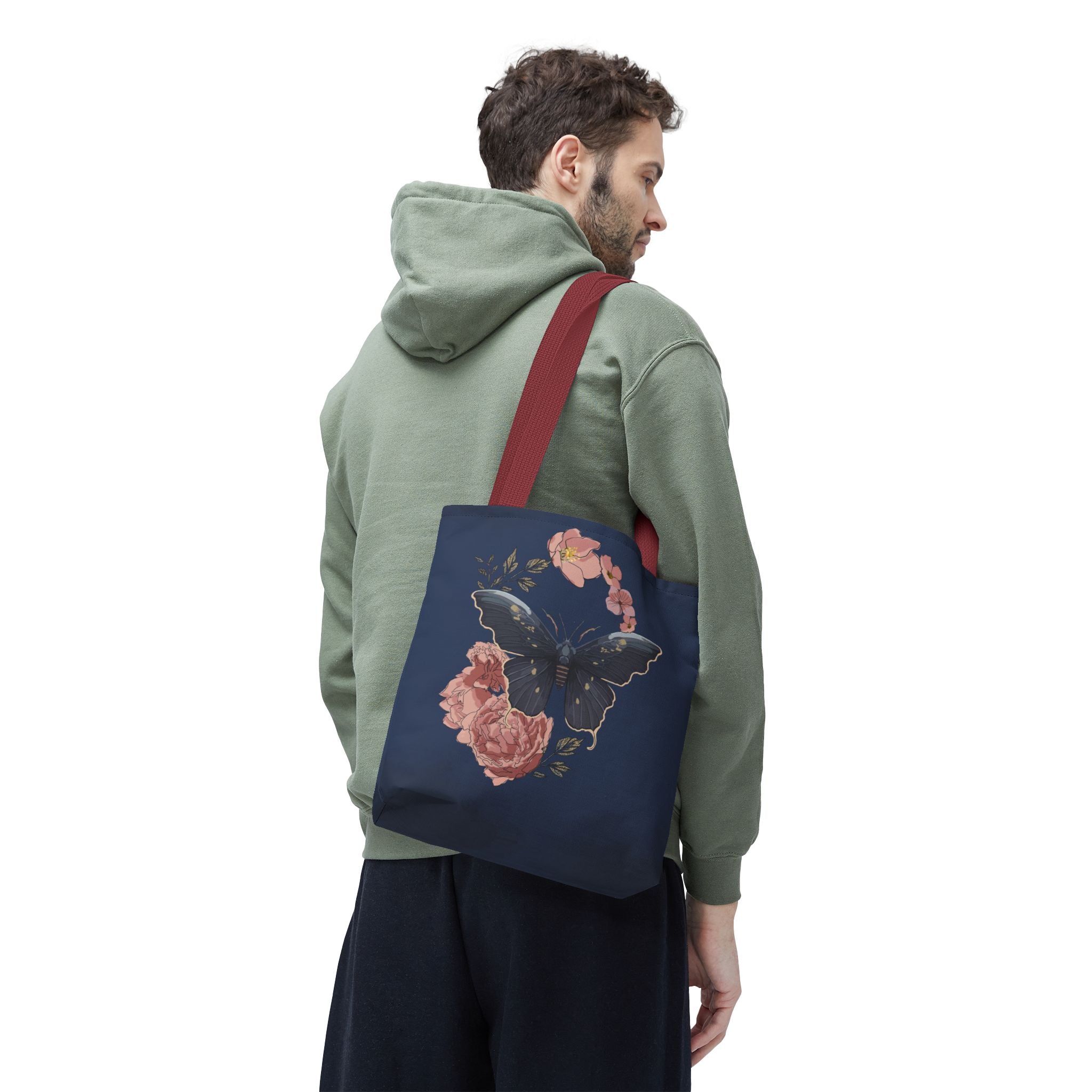 Floral Butterfly Tote Bag