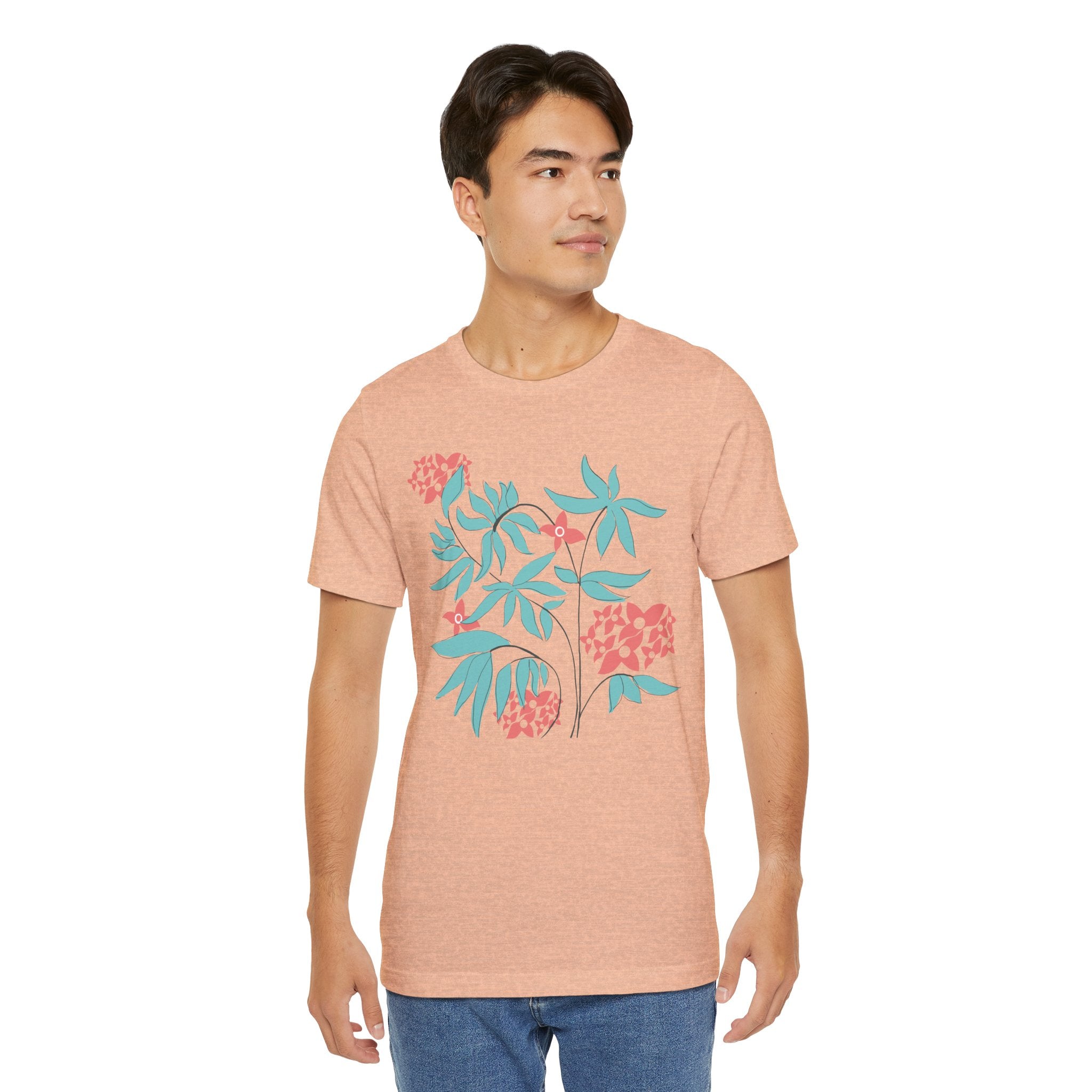Floral Graphic Unisex Cotton T-Shirt