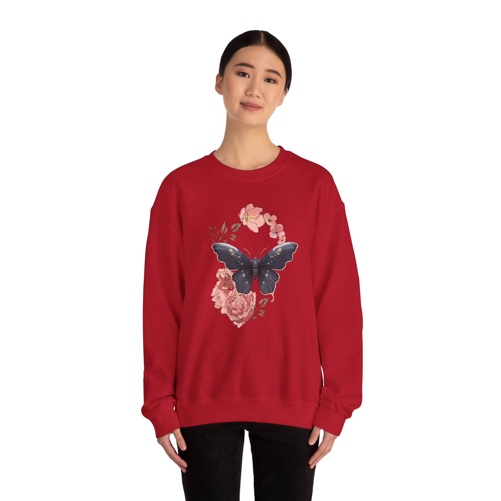 Cozy Unisex  Butterfly Floral Sweatshirt