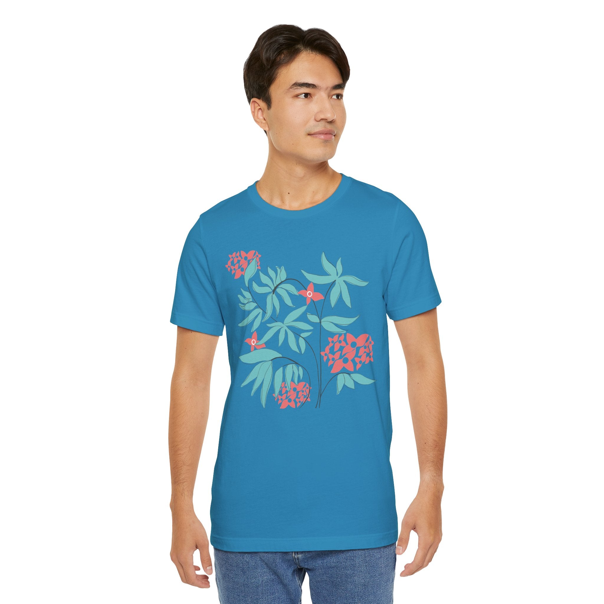 Floral Graphic Unisex Cotton T-Shirt