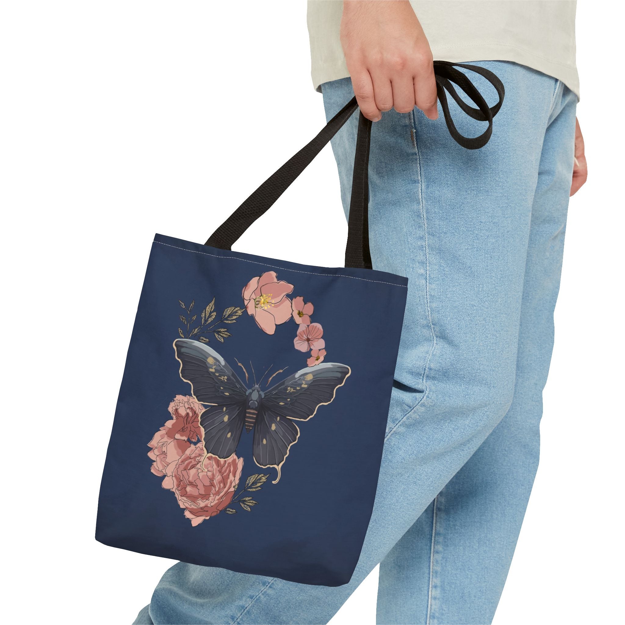Floral Butterfly Tote Bag