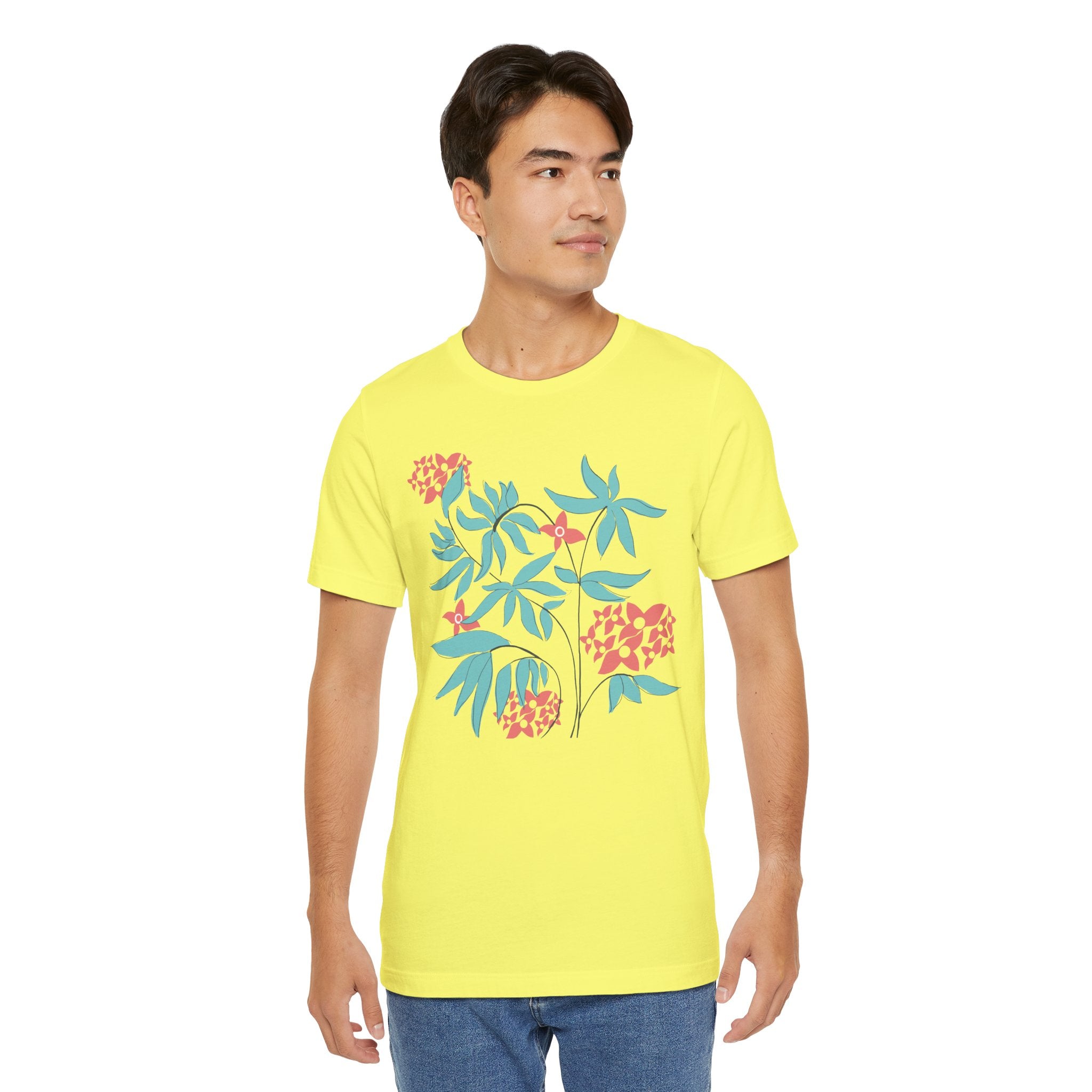 Floral Graphic Unisex Cotton T-Shirt