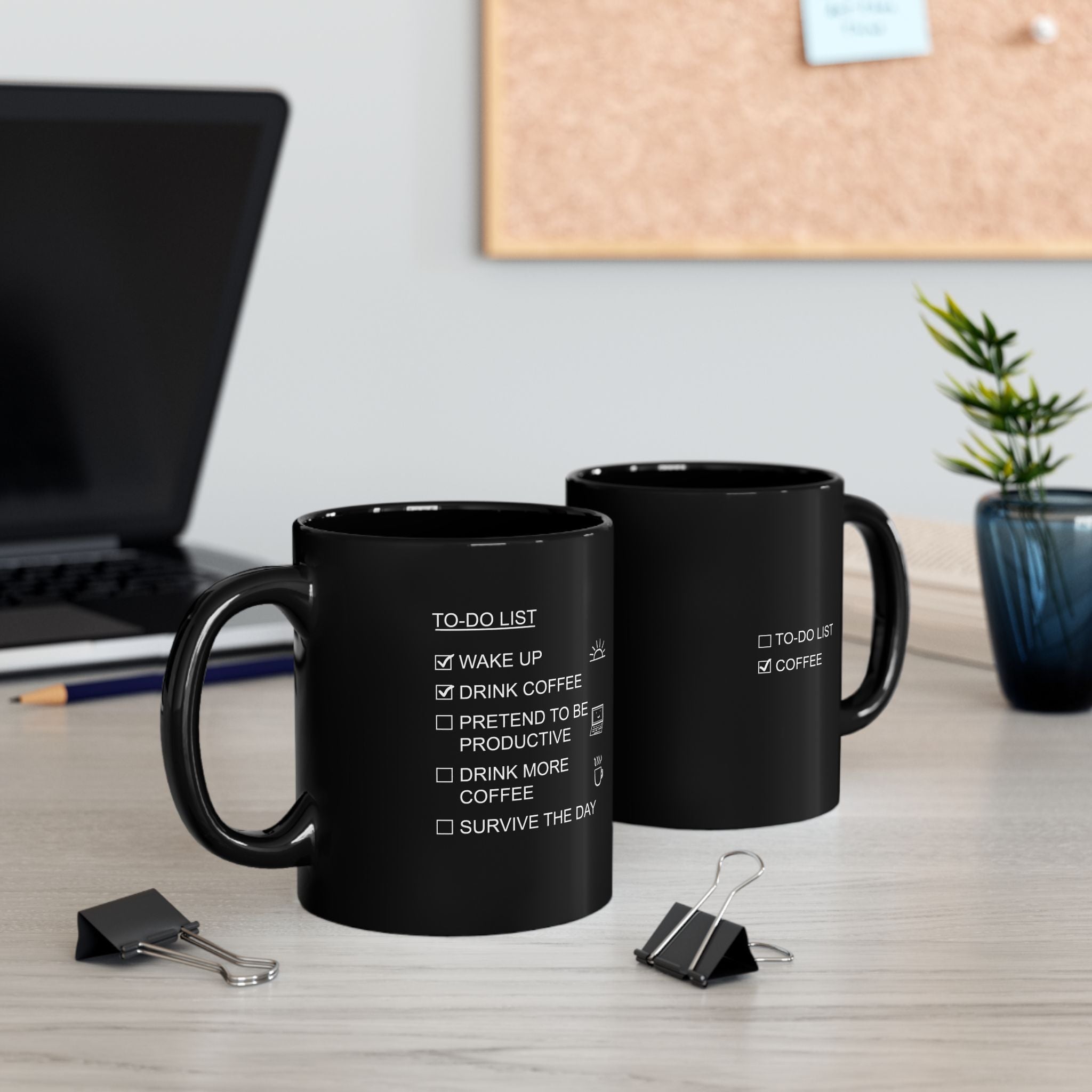 Coffee Lover's Checklist Mug Black