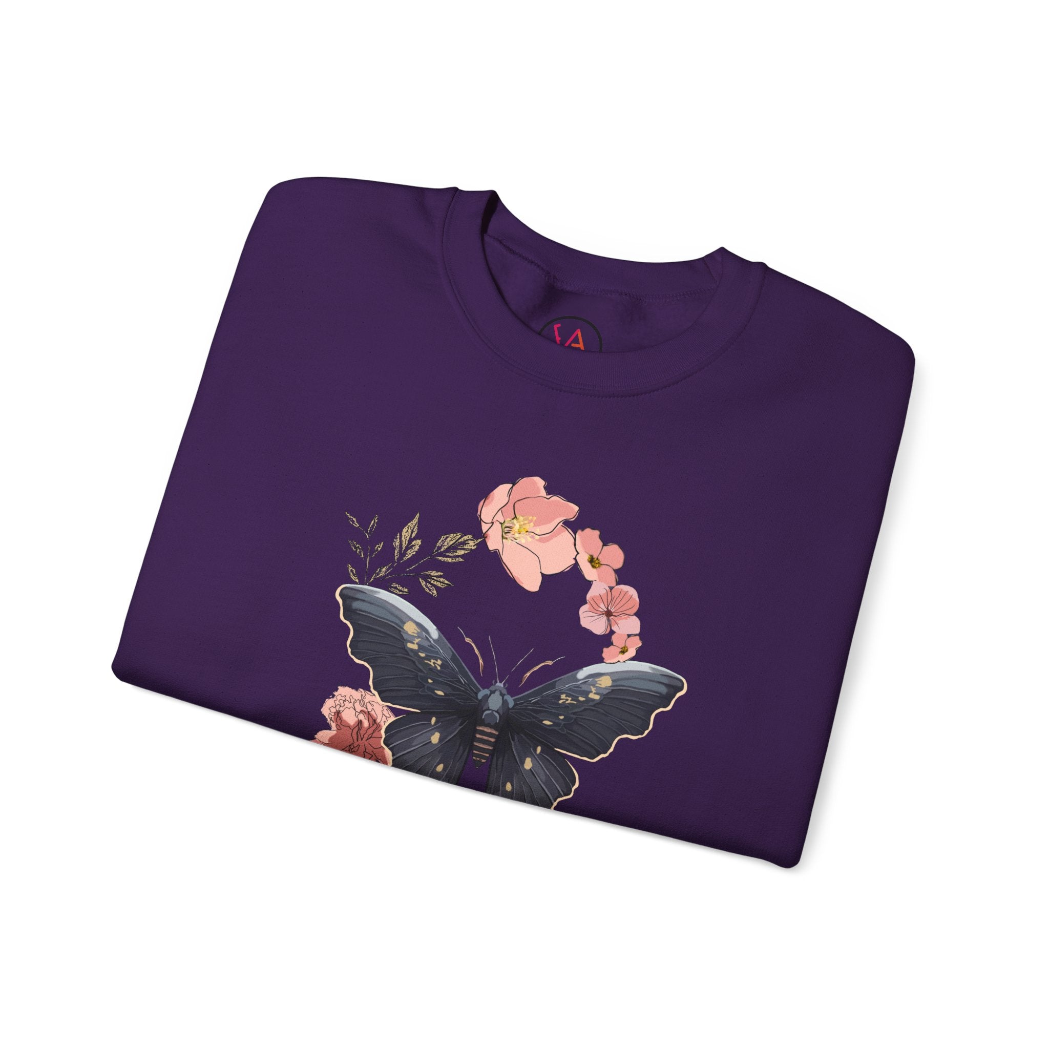 Cozy Unisex  Butterfly Floral Sweatshirt