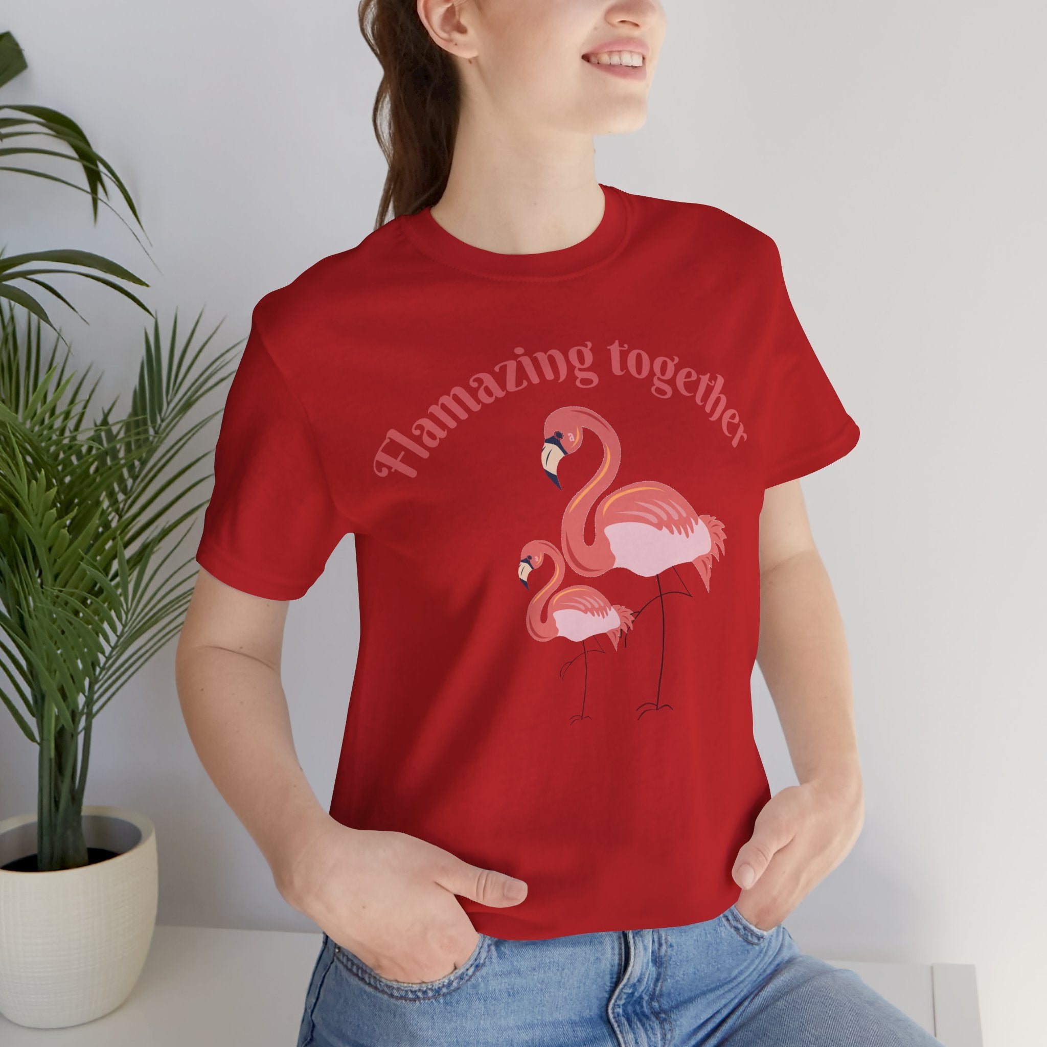 Flamingo Printed Unisex 100% Cotton T-Shirt