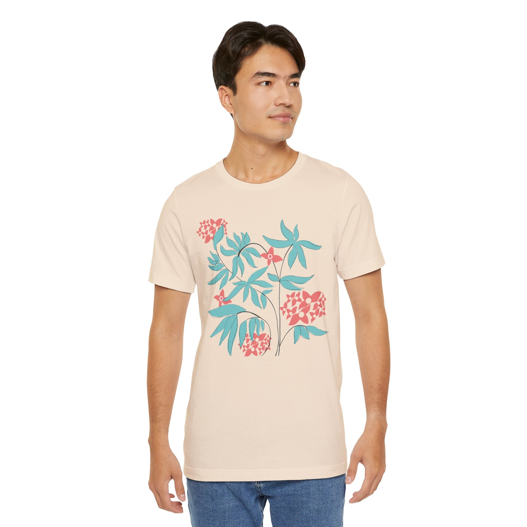Floral Graphic Unisex Cotton T-Shirt