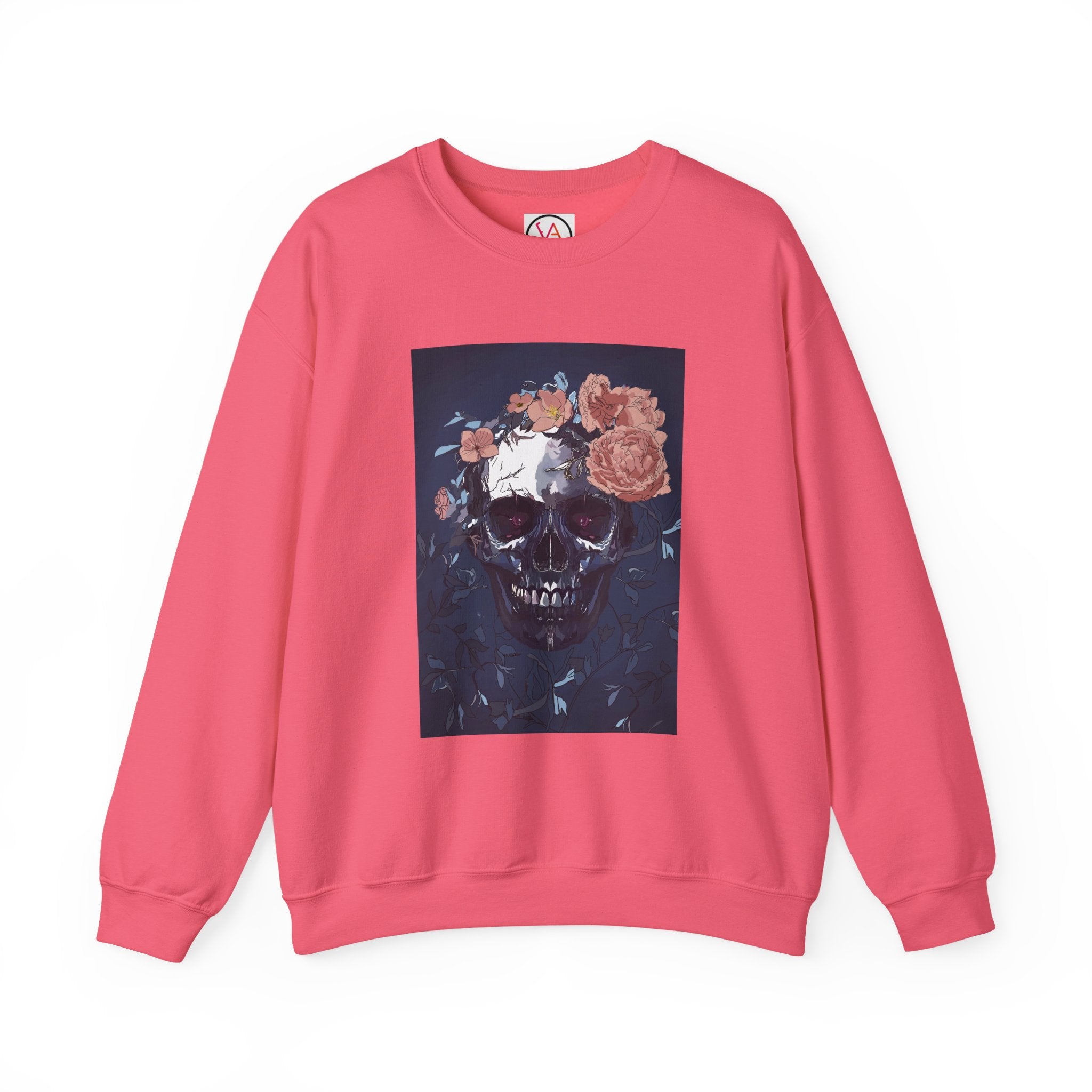 Cozy Floral Skull Sweatshirt