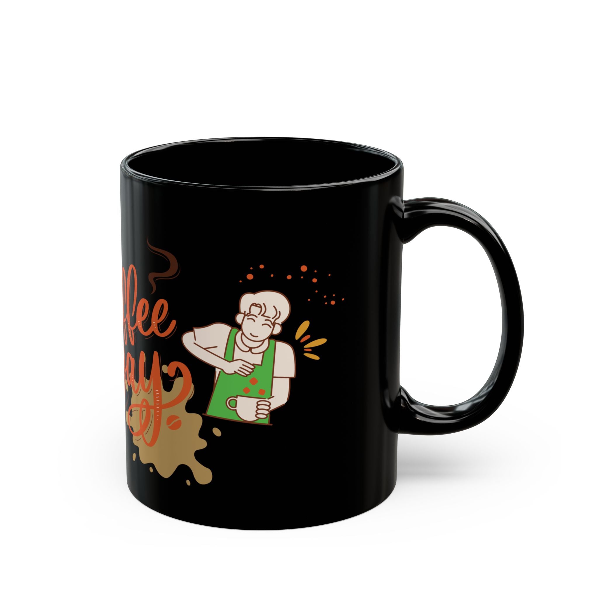Coffee Day Black Mug