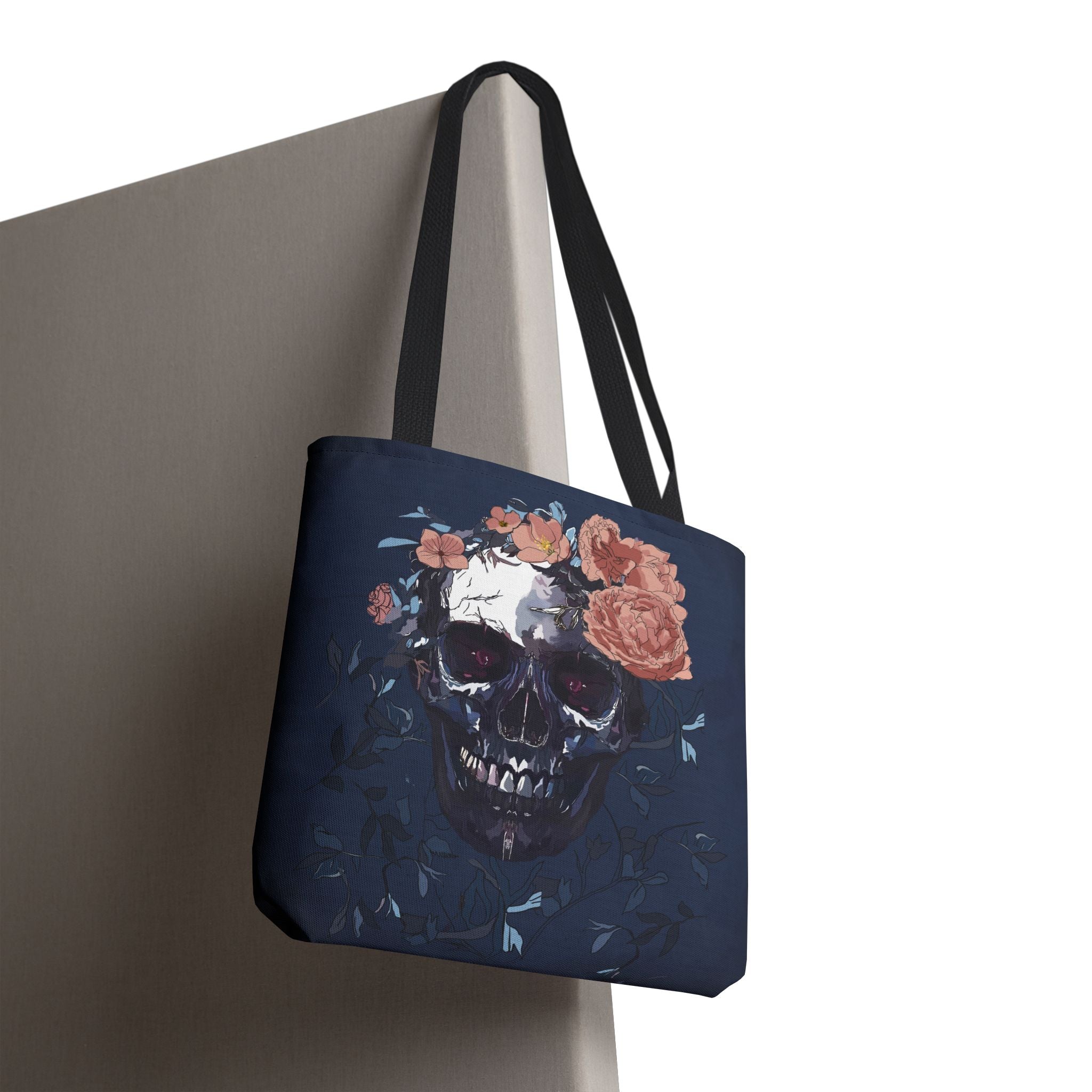 Haunted Skull Halloween Tote Bag