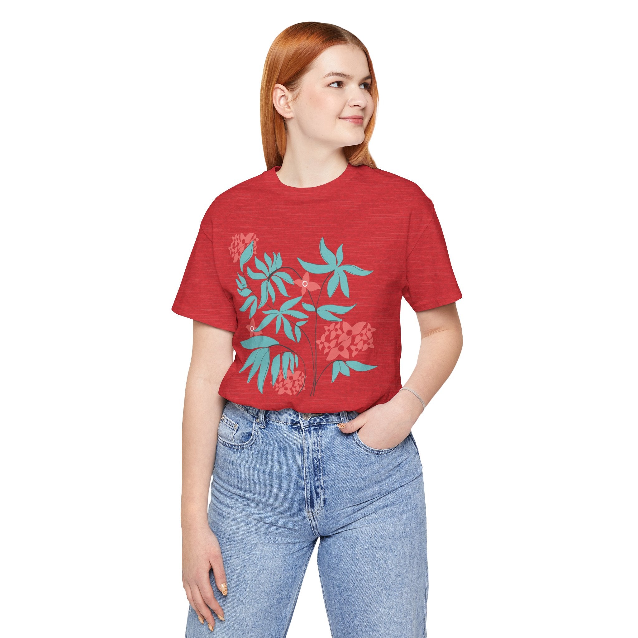Floral Graphic Unisex Cotton T-Shirt