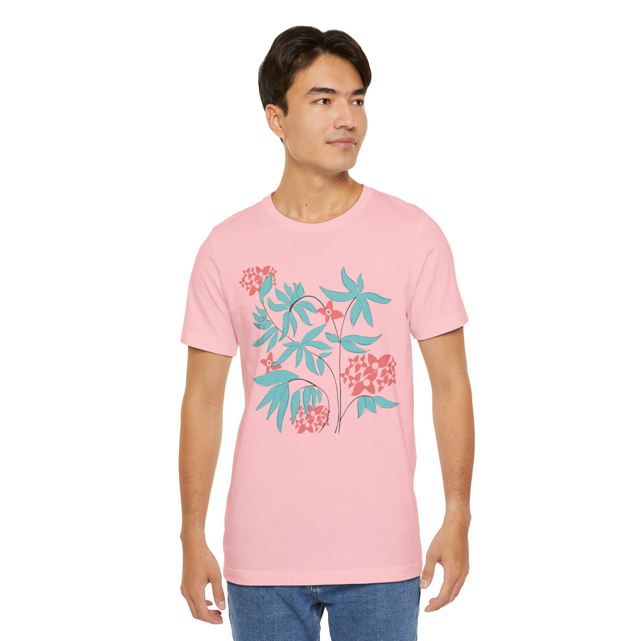 Floral Graphic Unisex Cotton T-Shirt