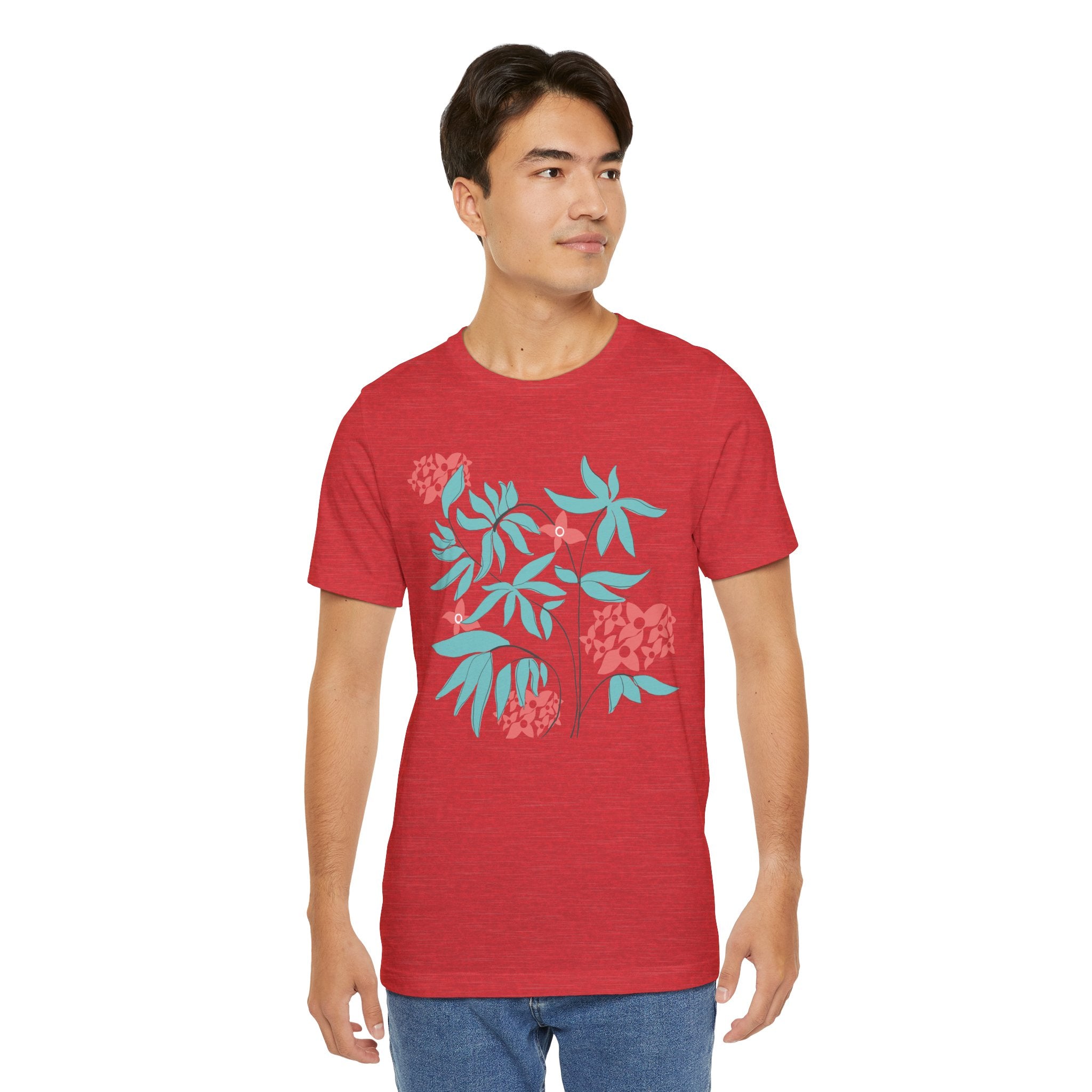 Floral Graphic Unisex Cotton T-Shirt