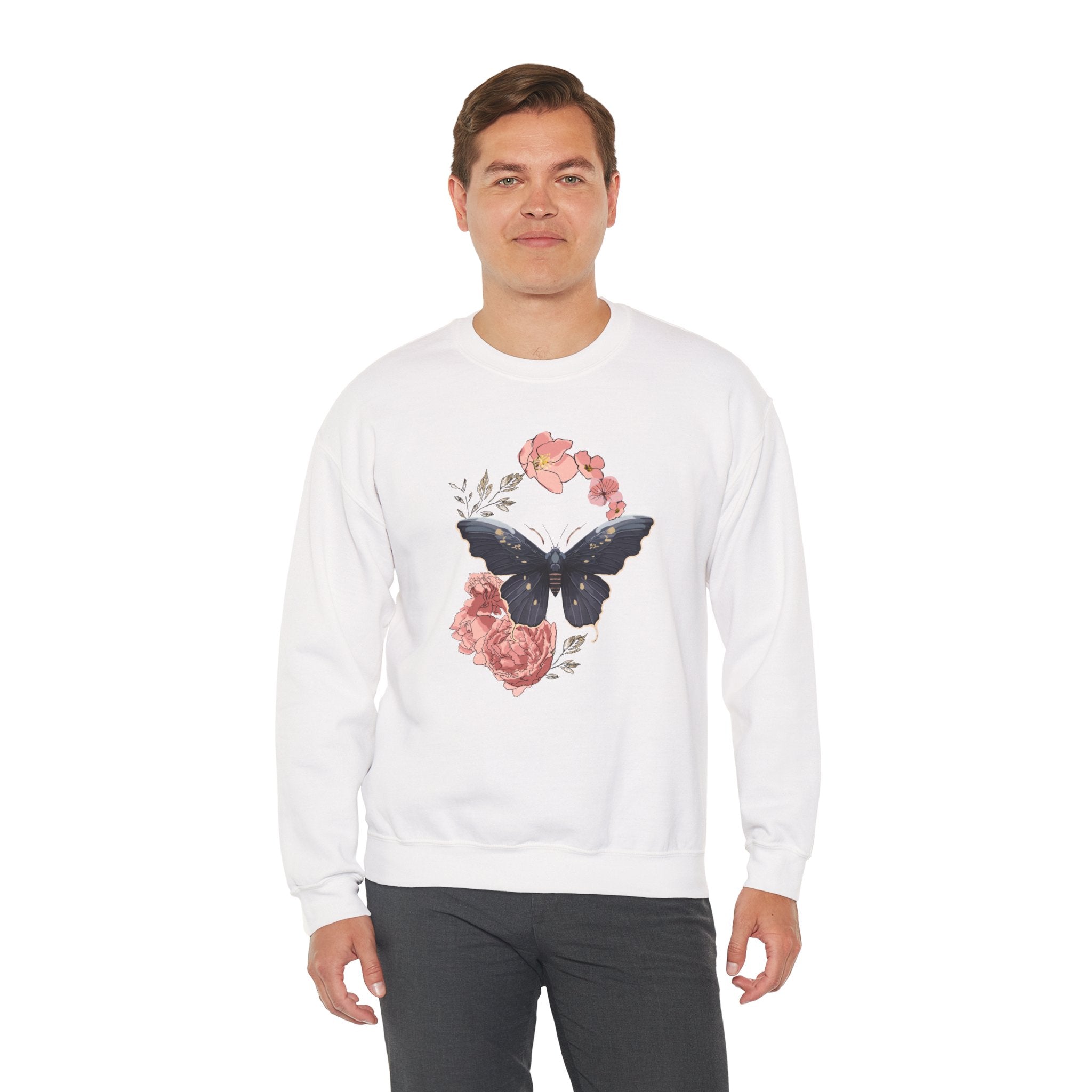 Cozy Unisex  Butterfly Floral Sweatshirt