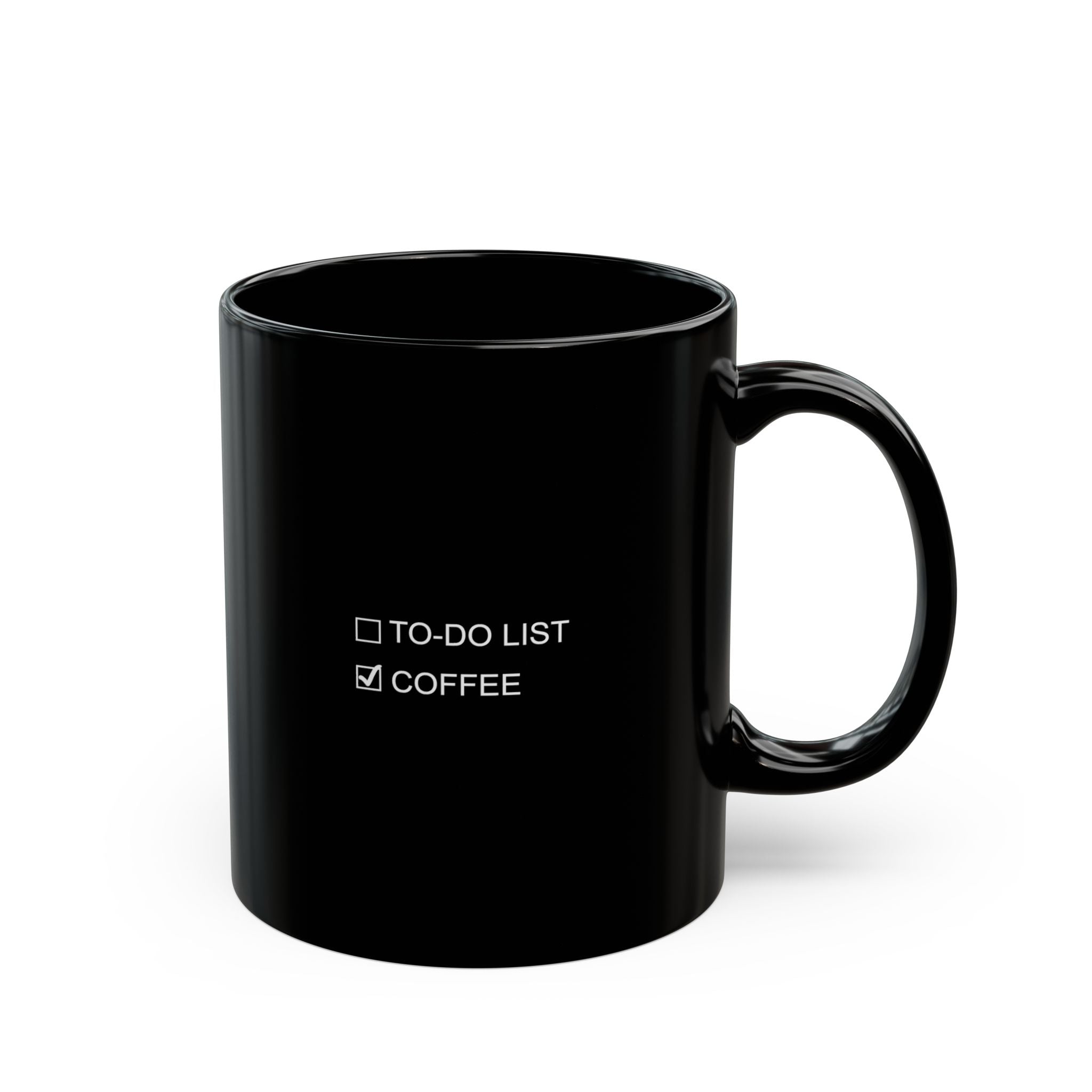 Coffee Lover's Checklist Mug Black