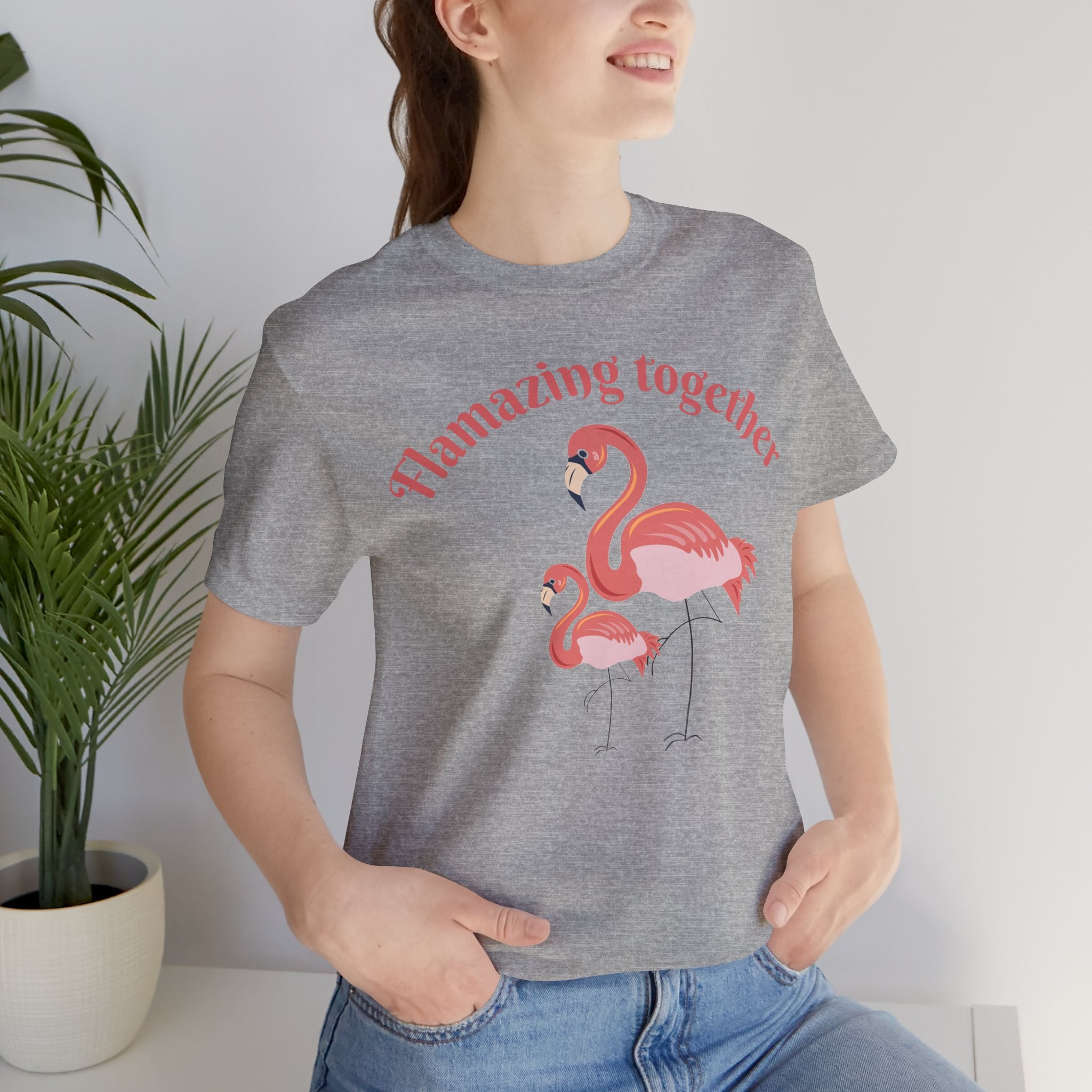 Flamingo Printed Unisex 100% Cotton T-Shirt