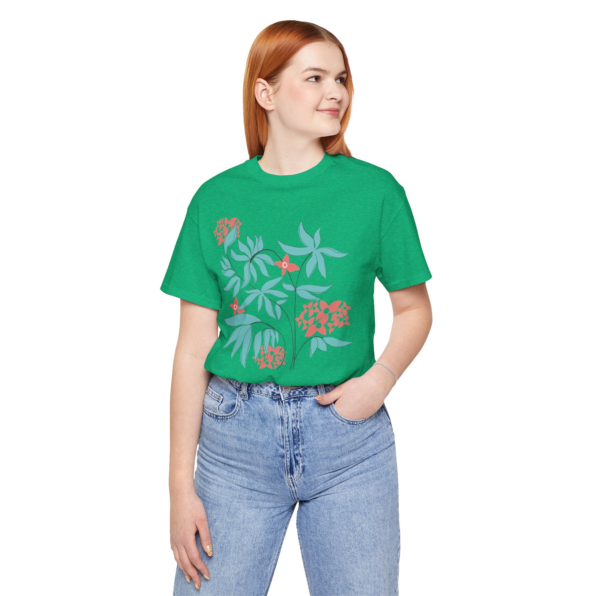 Floral Graphic Unisex Cotton T-Shirt