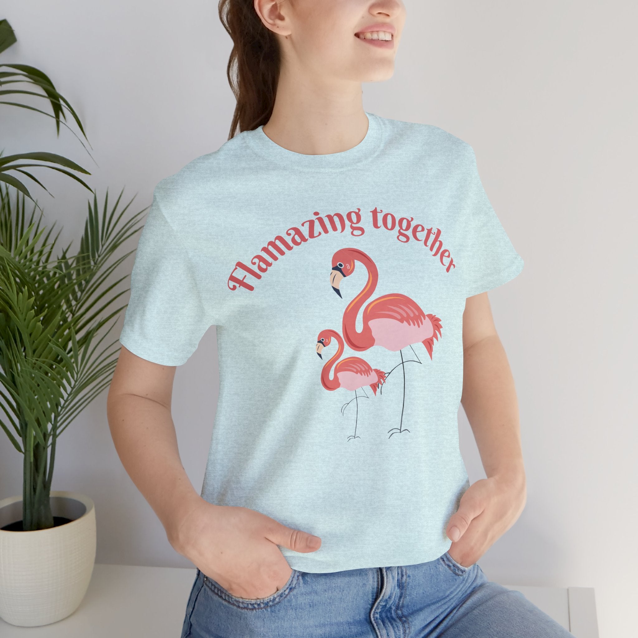 Flamingo Printed Unisex 100% Cotton T-Shirt