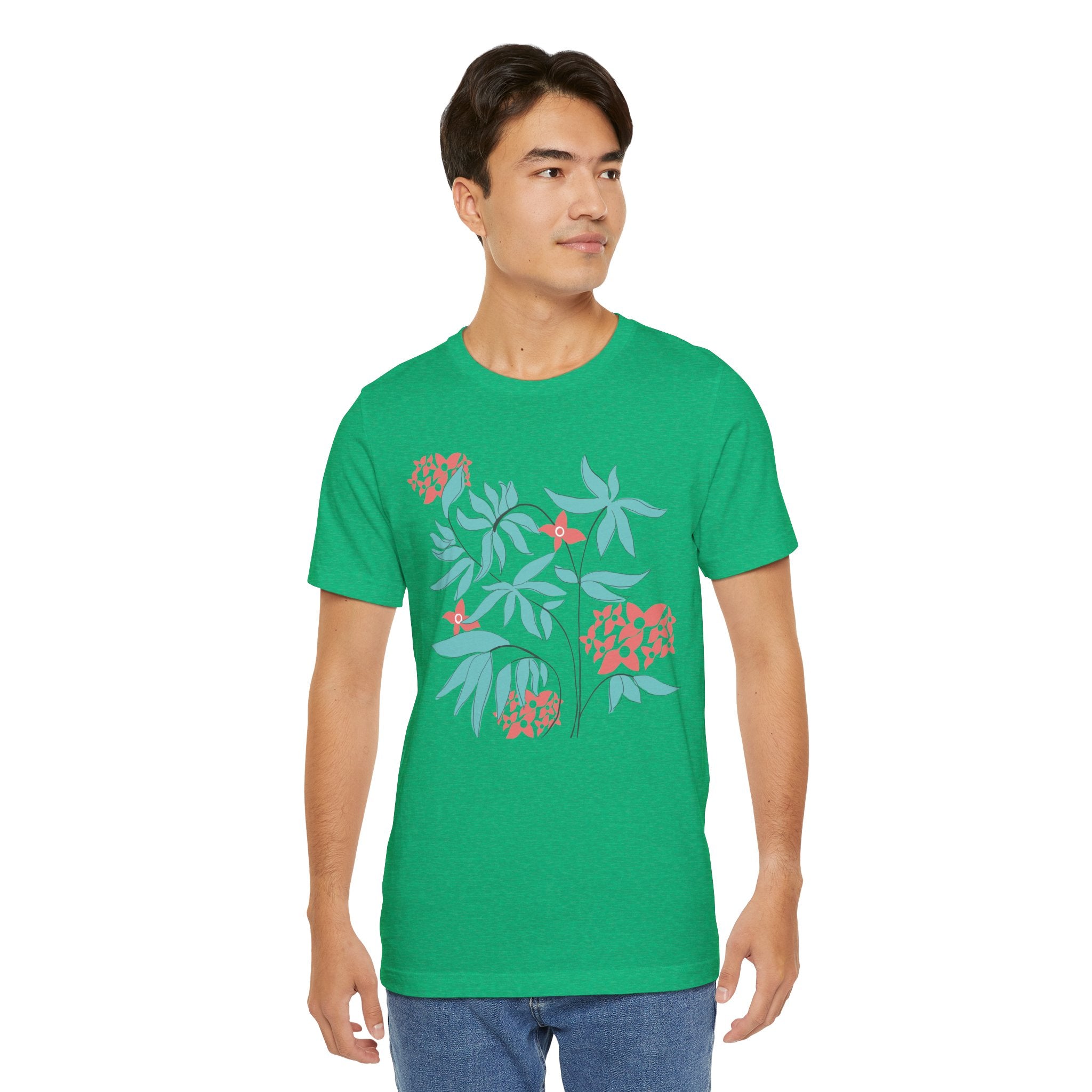 Floral Graphic Unisex Cotton T-Shirt