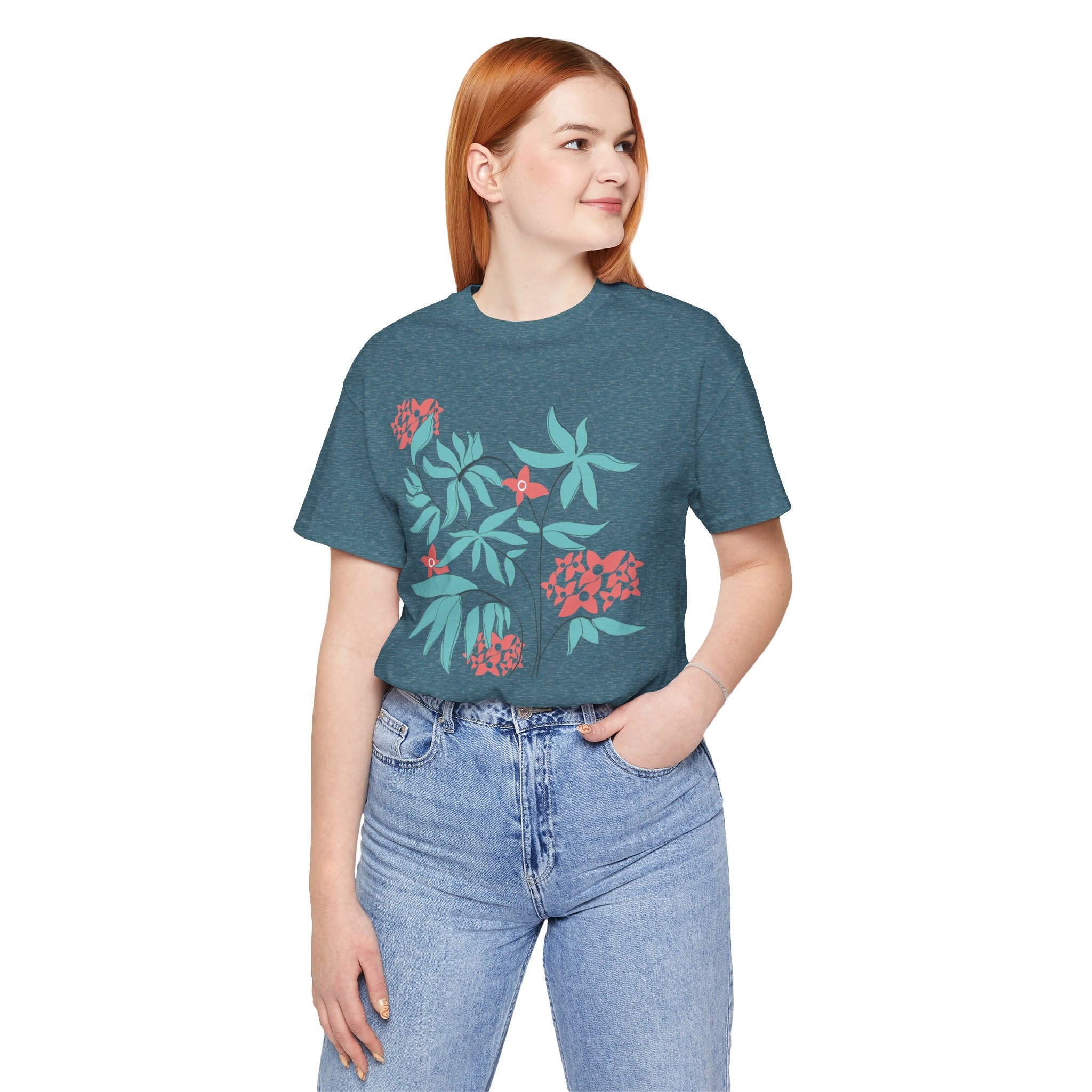 Floral Graphic Unisex Cotton T-Shirt