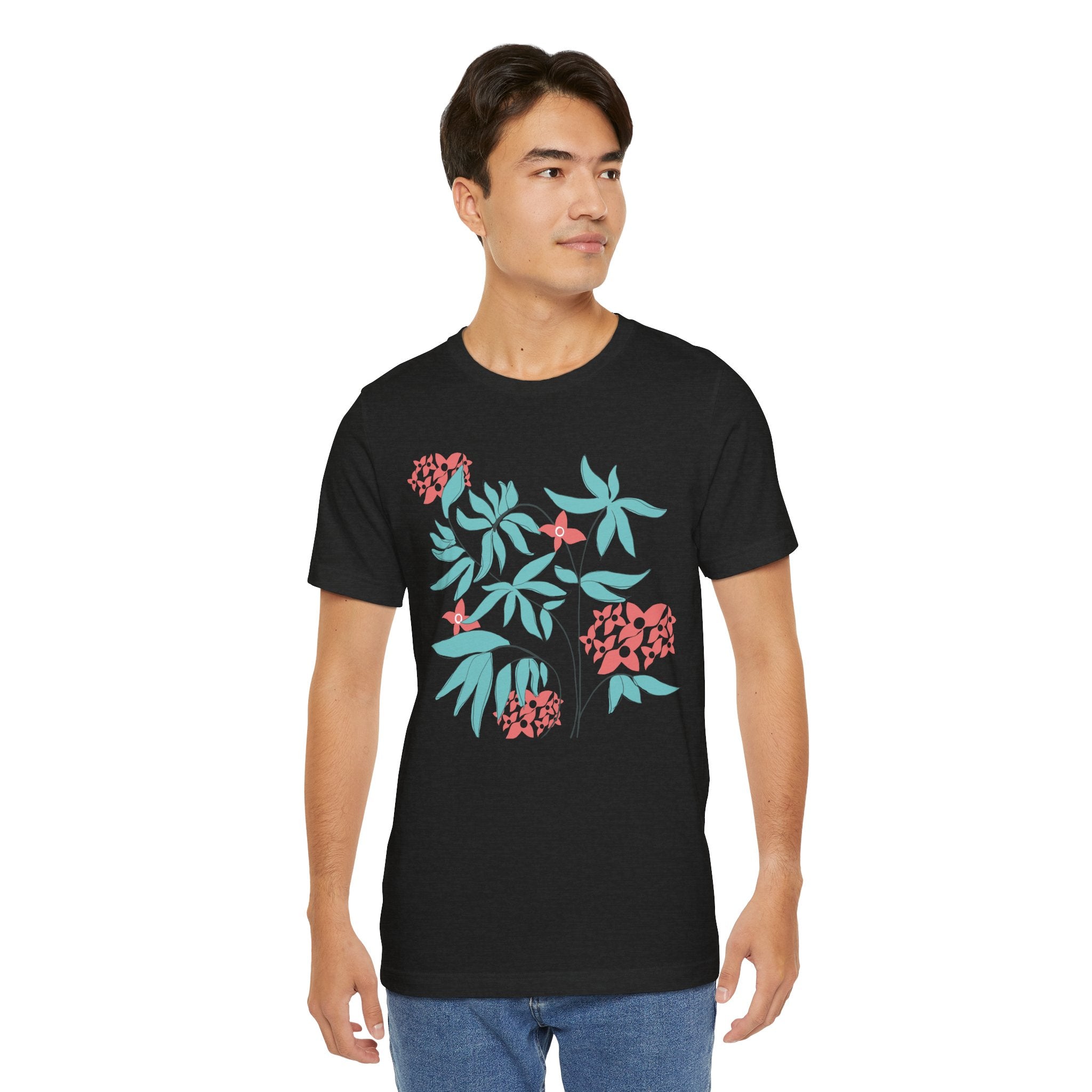 Floral Graphic Unisex Cotton T-Shirt