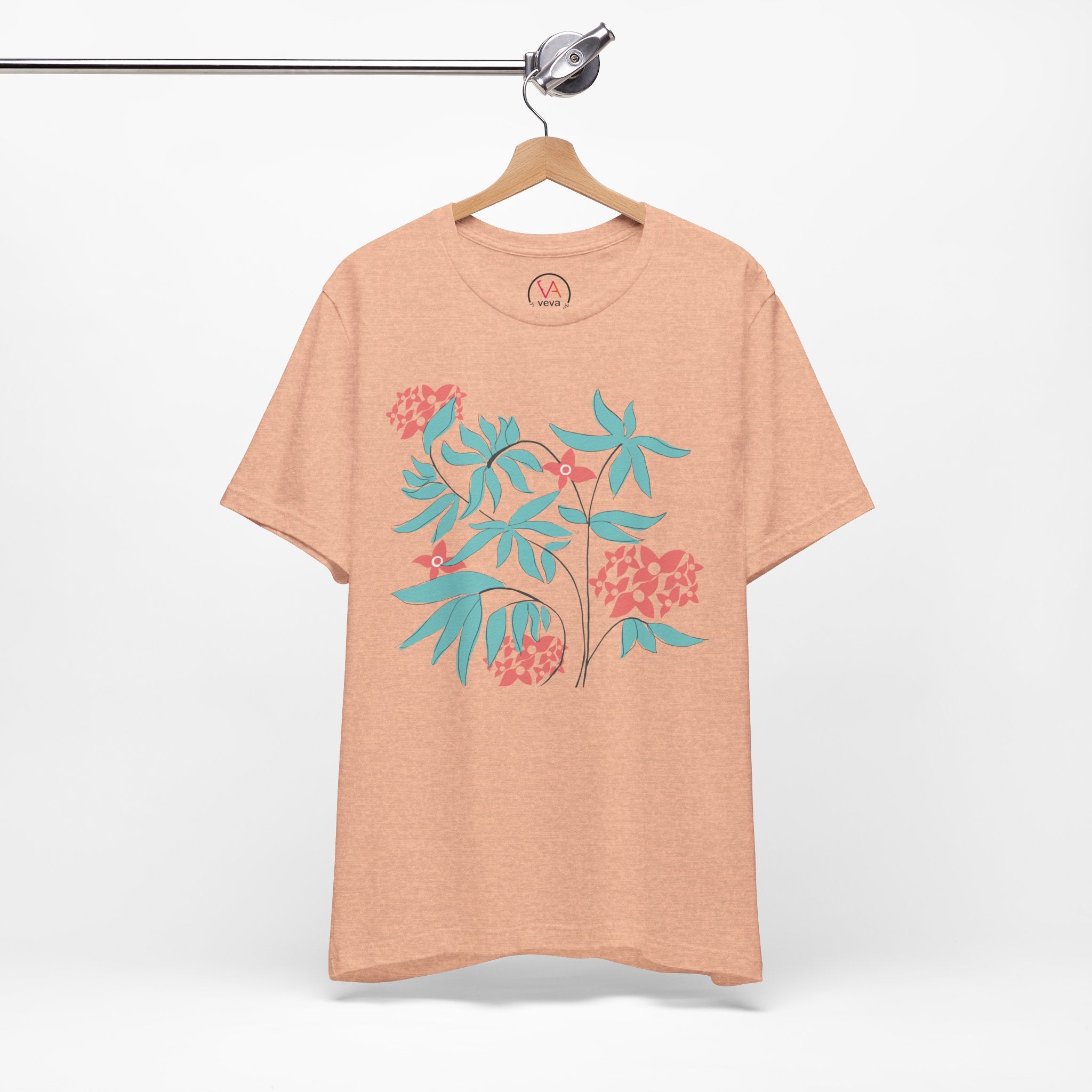 Floral Graphic Unisex Cotton T-Shirt