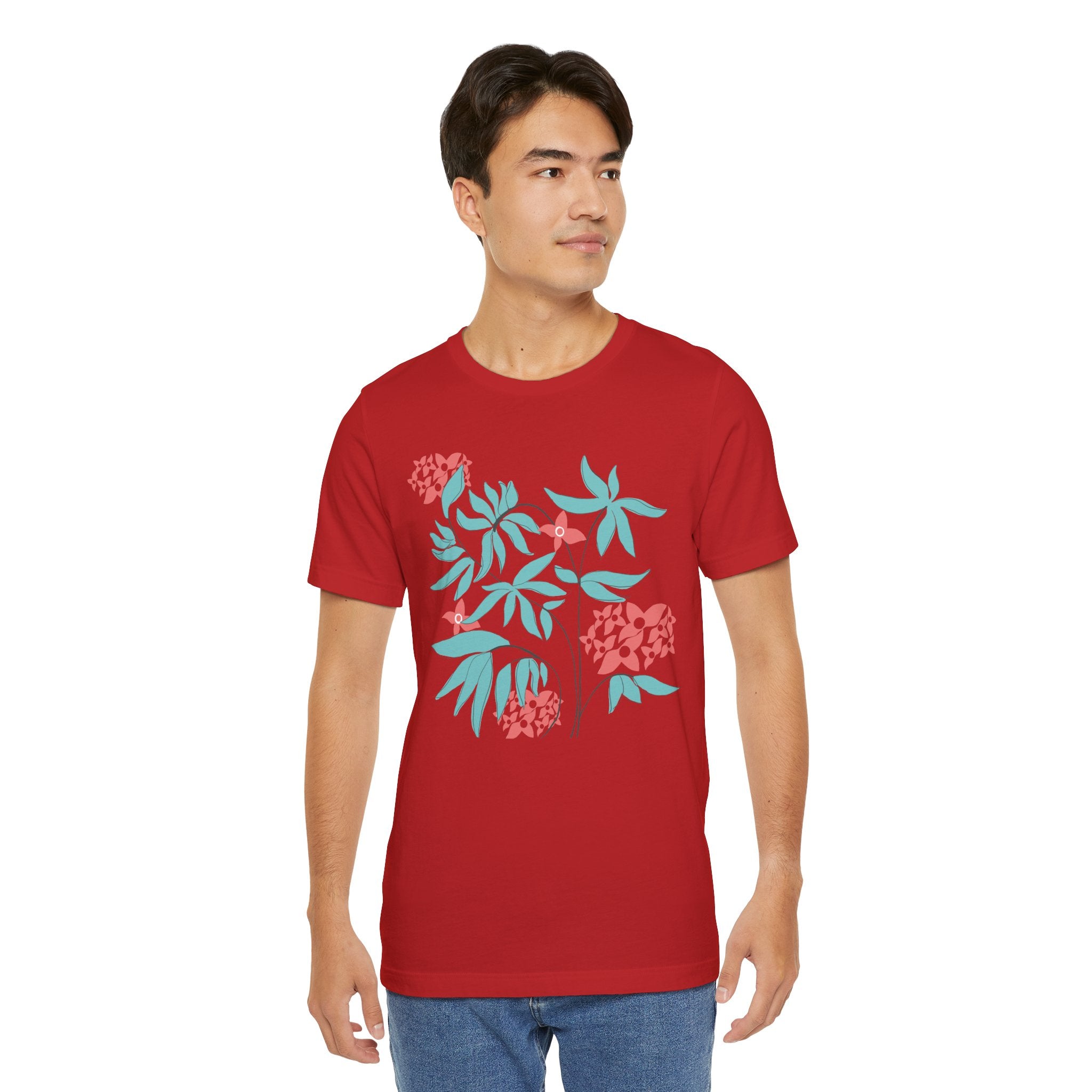 Floral Graphic Unisex Cotton T-Shirt
