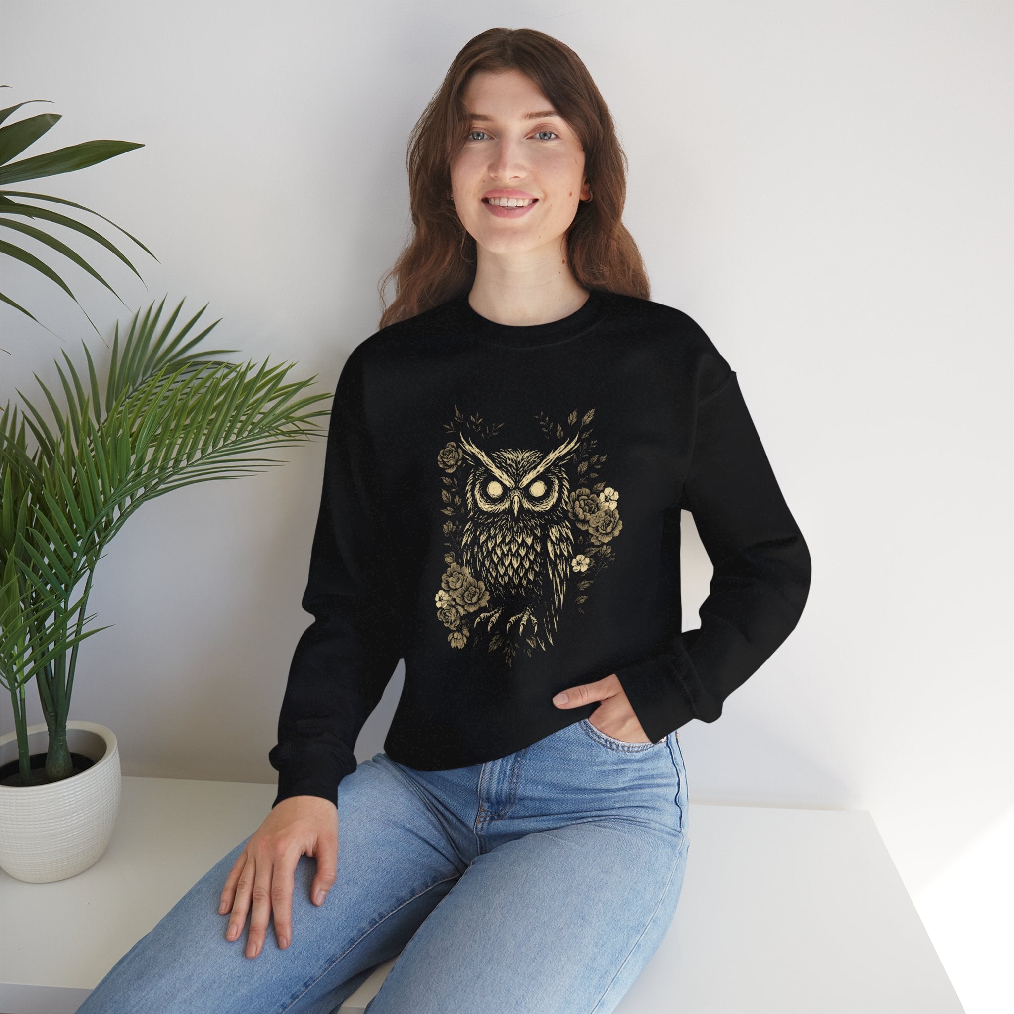 Cozy Unisex Owl Pullover Sweatshirt