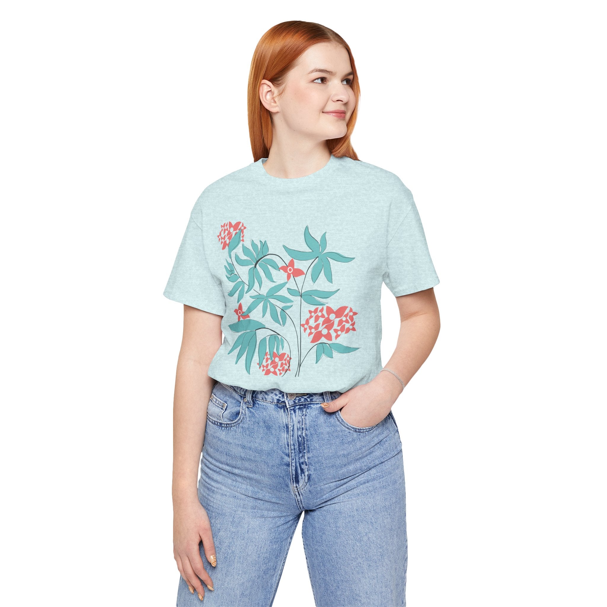 Floral Graphic Unisex Cotton T-Shirt
